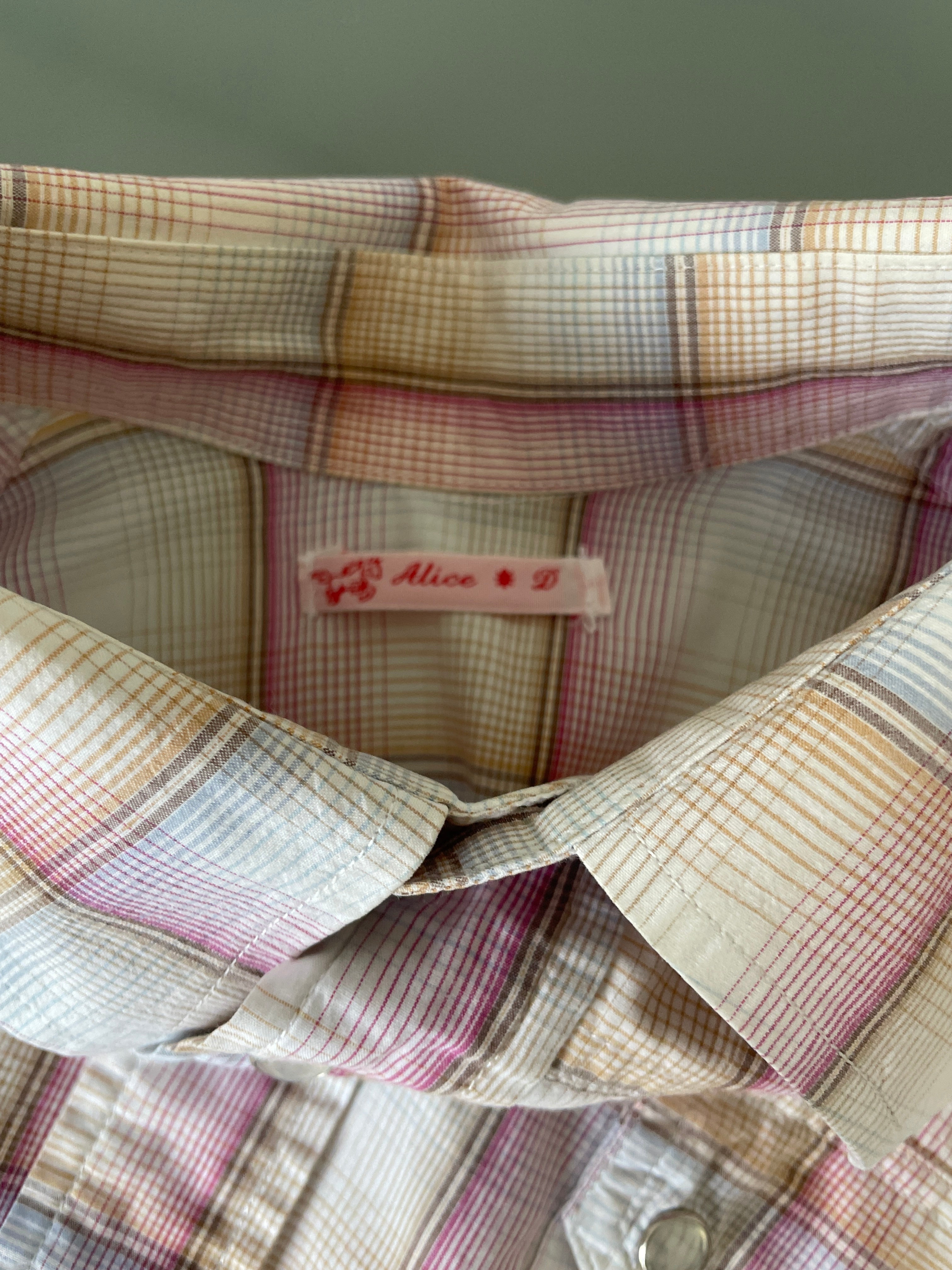 reworked vintage button up shirt with collar