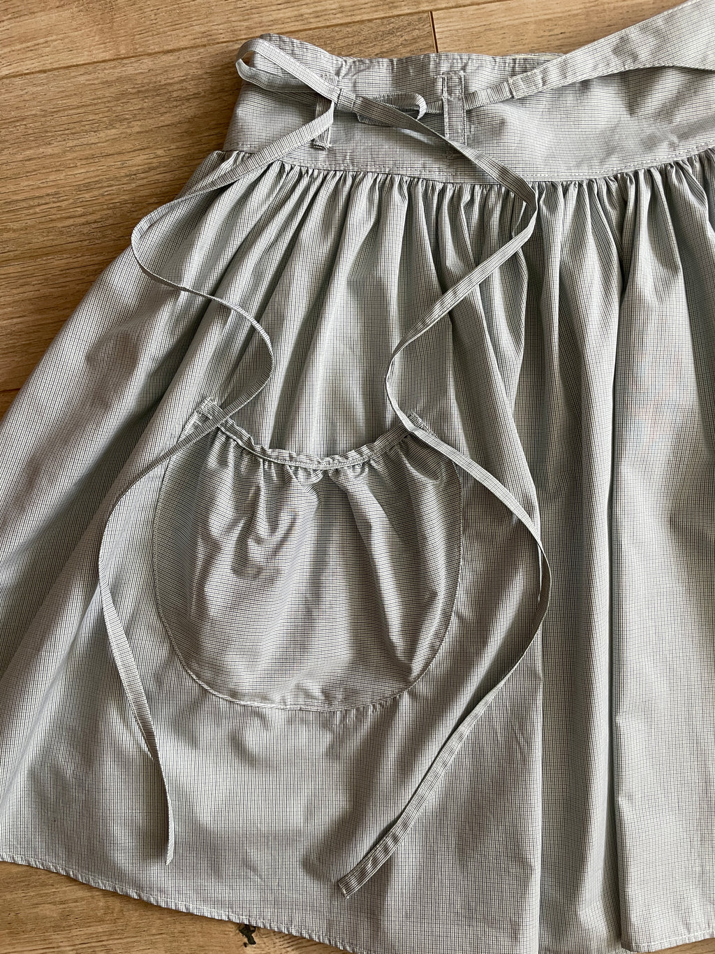 handmade matching set swishy asymmetrical skirt and pocket blouse