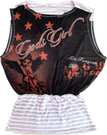 handmade bleach stencil print cinched tank