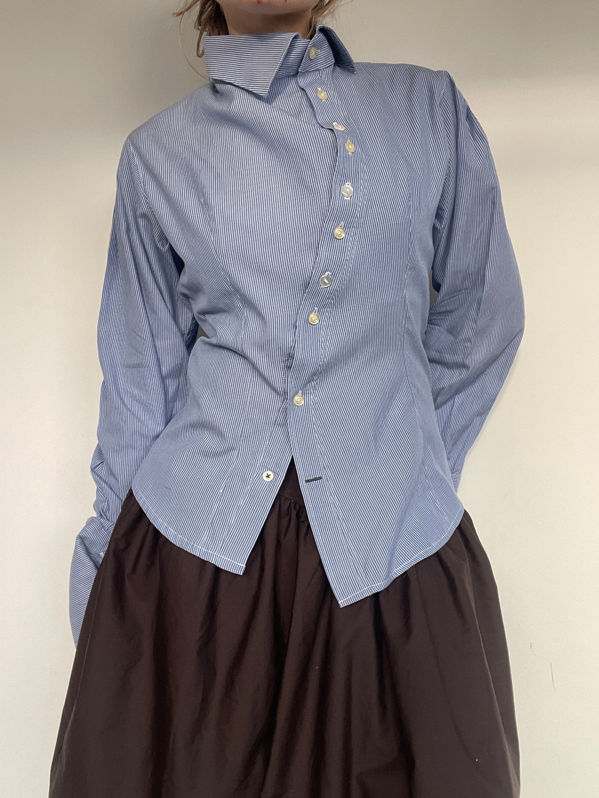 reworked stripe long sleeve shirt