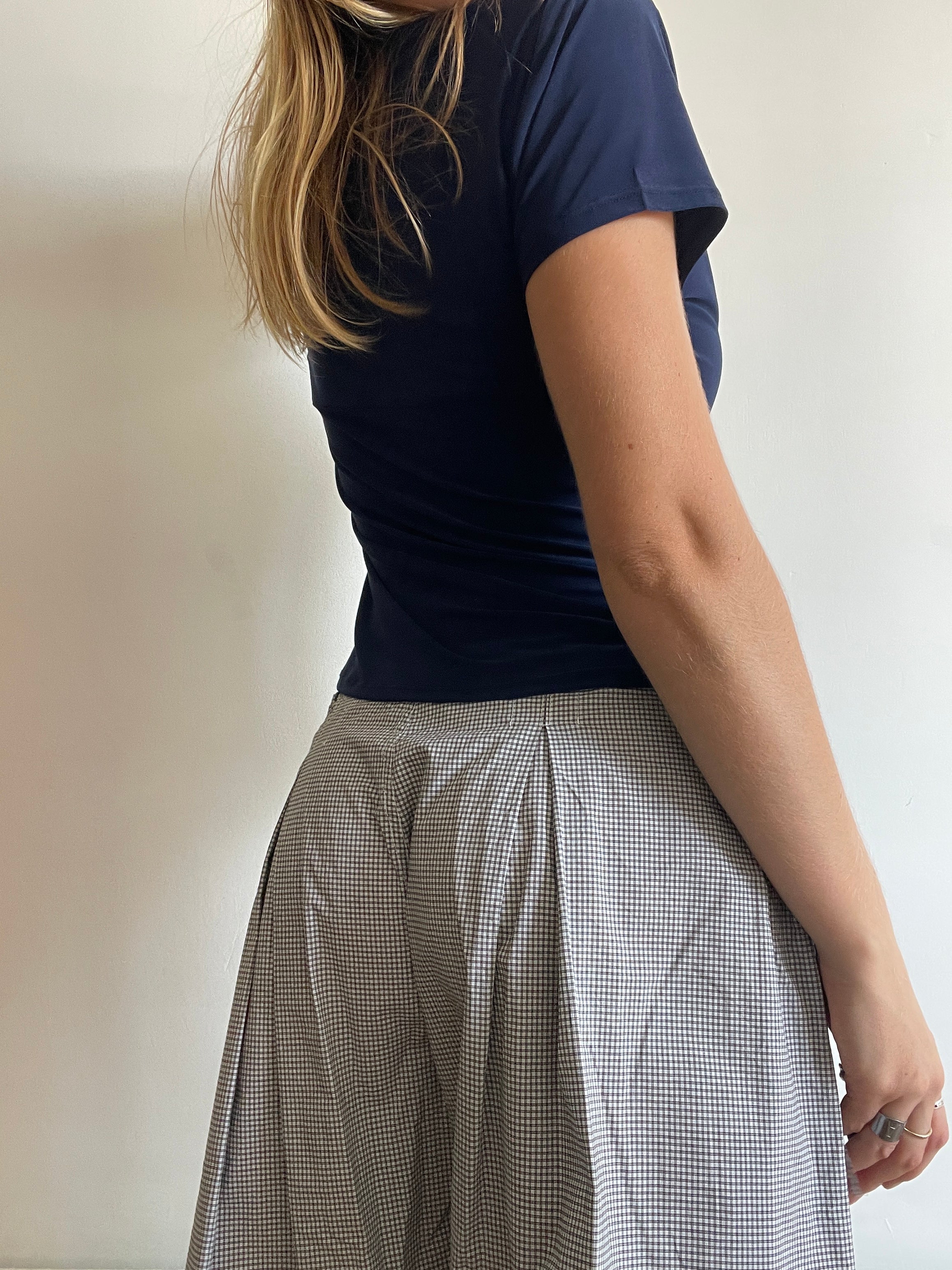 handmade slinky hook and eye asymmetrical t shirt