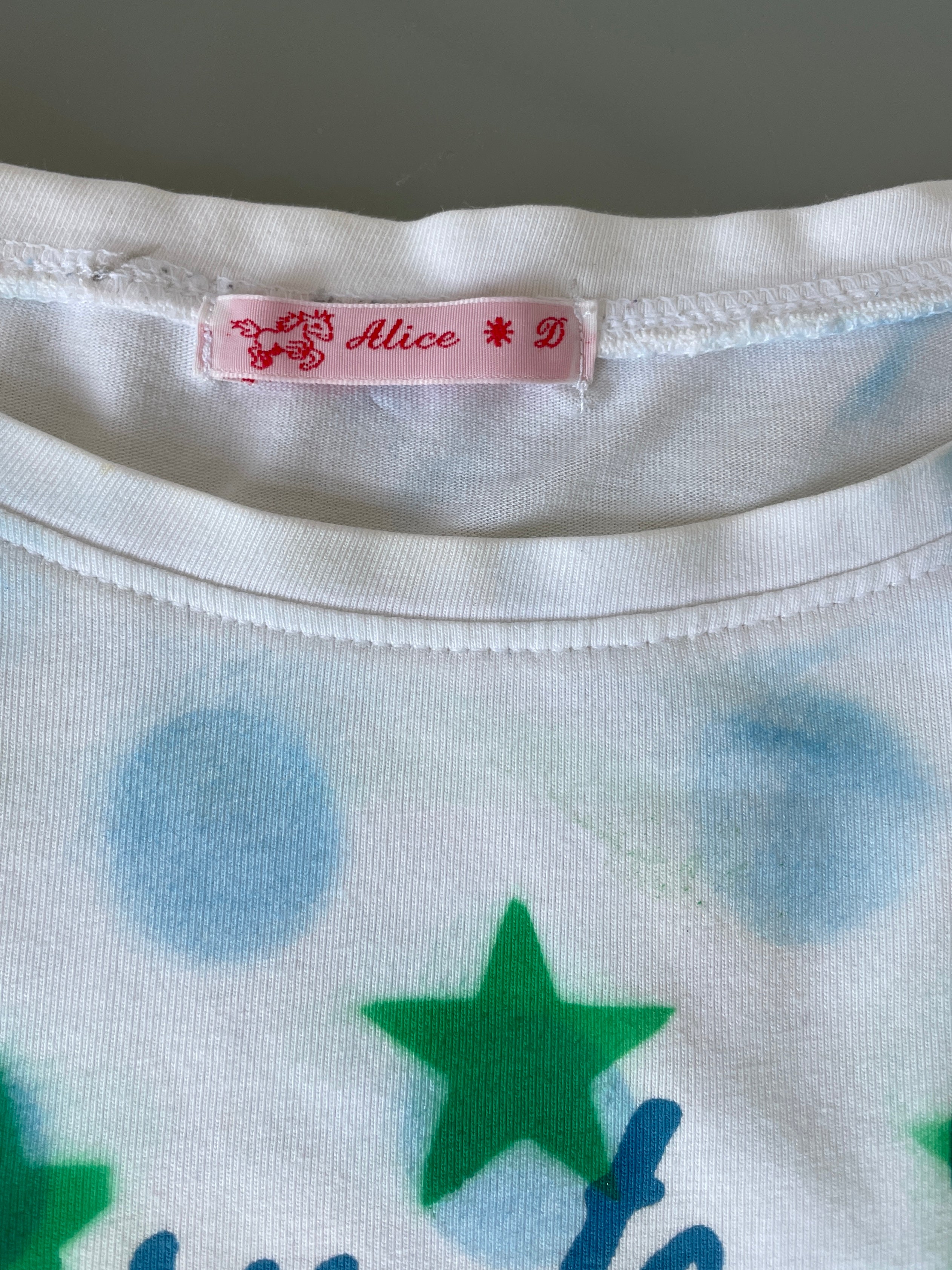 handmade screen print overlay polka graphic baby tee