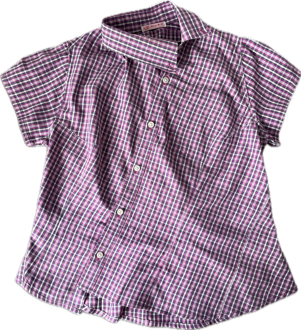 reworked back up asymetrical blouse