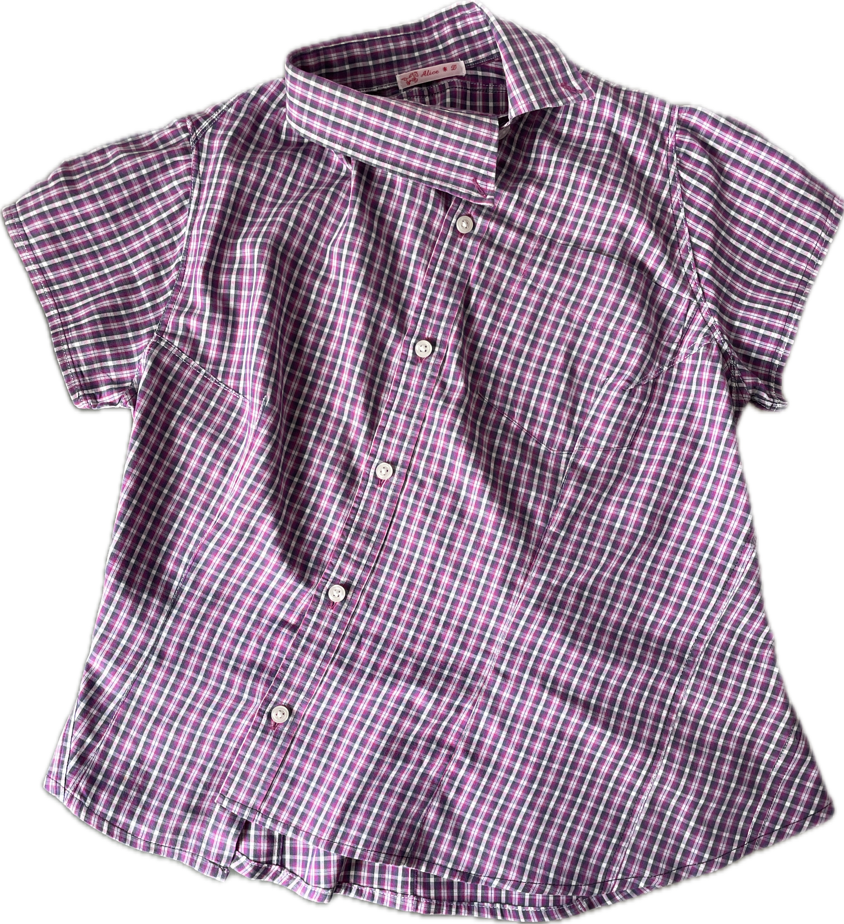reworked back up asymetrical blouse