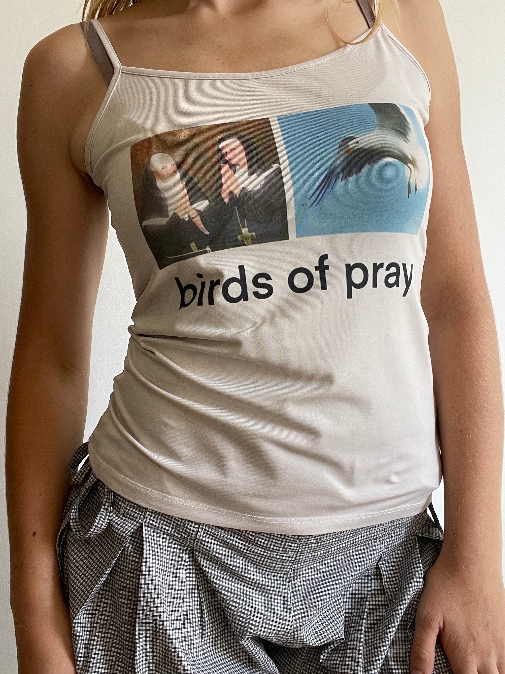 handmade slinky witty slogan graphic tank top