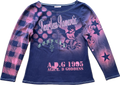 handmade stencil print girls face long sleeve