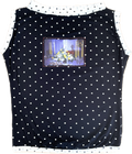 handmade polka dot monochrome photo print tank top
