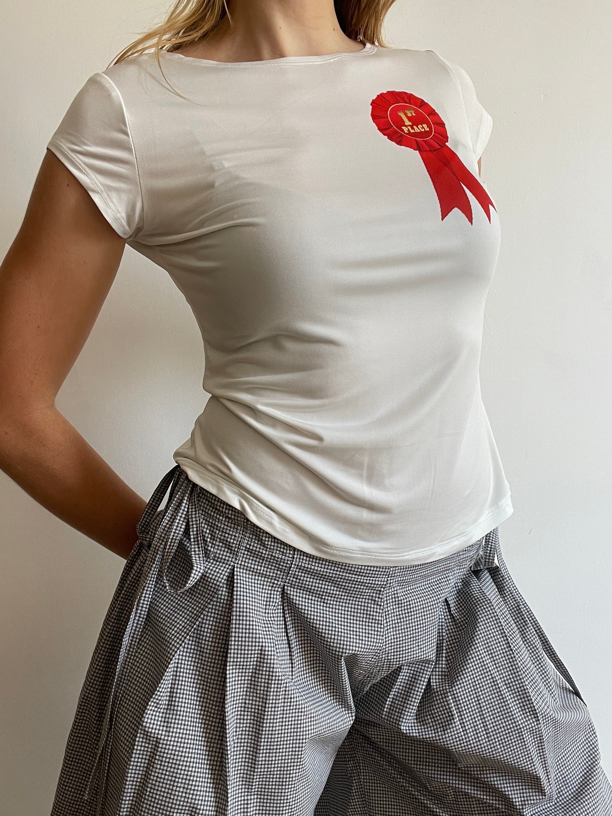 handmade 1st place graphic print baby tee