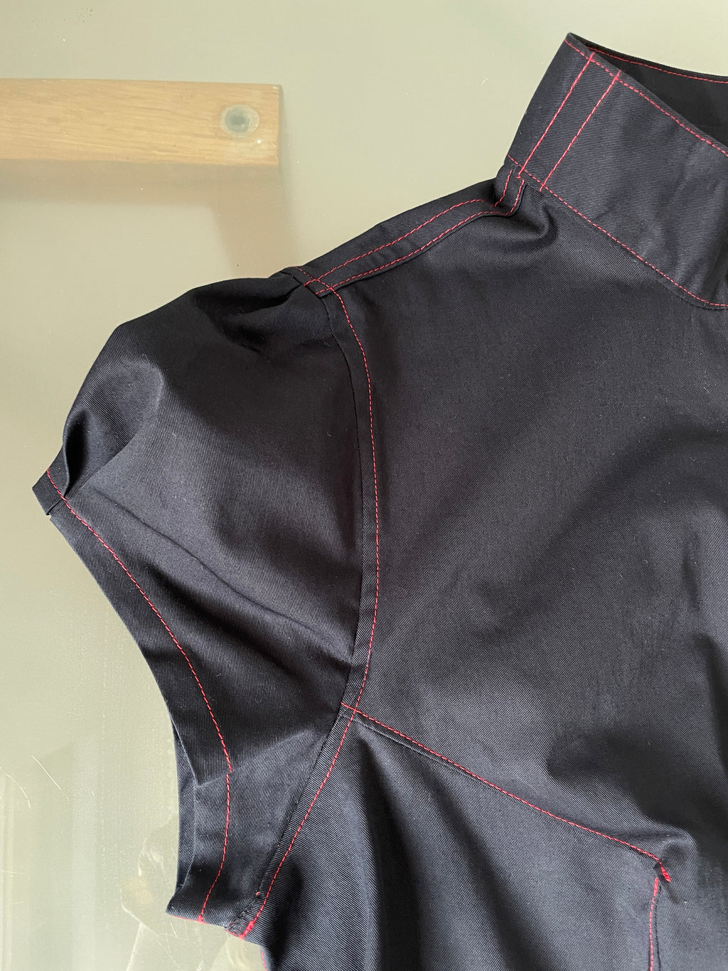 handmade matching set navy stretch baggy shorts and shirt