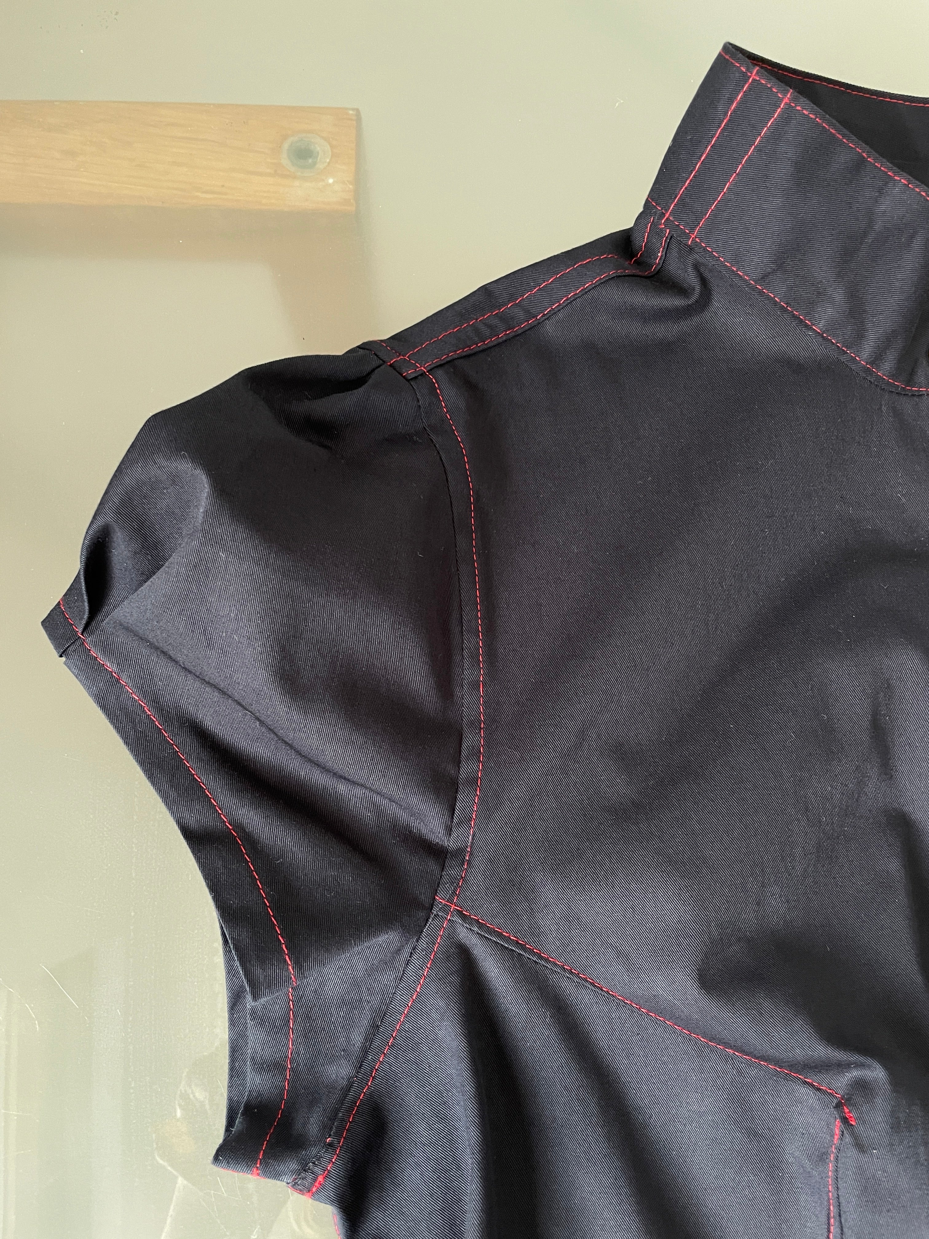 handmade matching set navy stretch baggy shorts and shirt