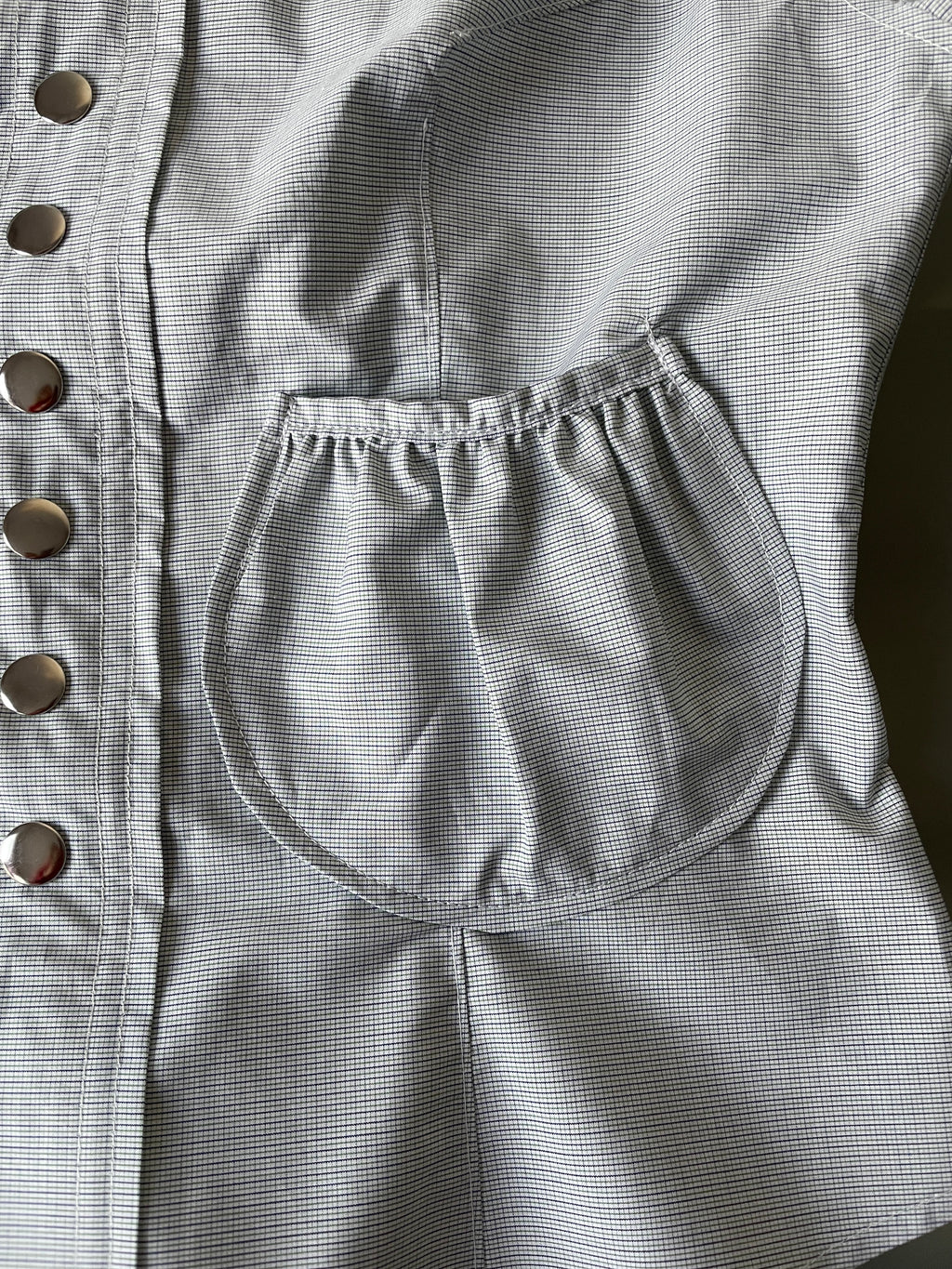 handmade matching set swishy asymmetrical skirt and pocket blouse
