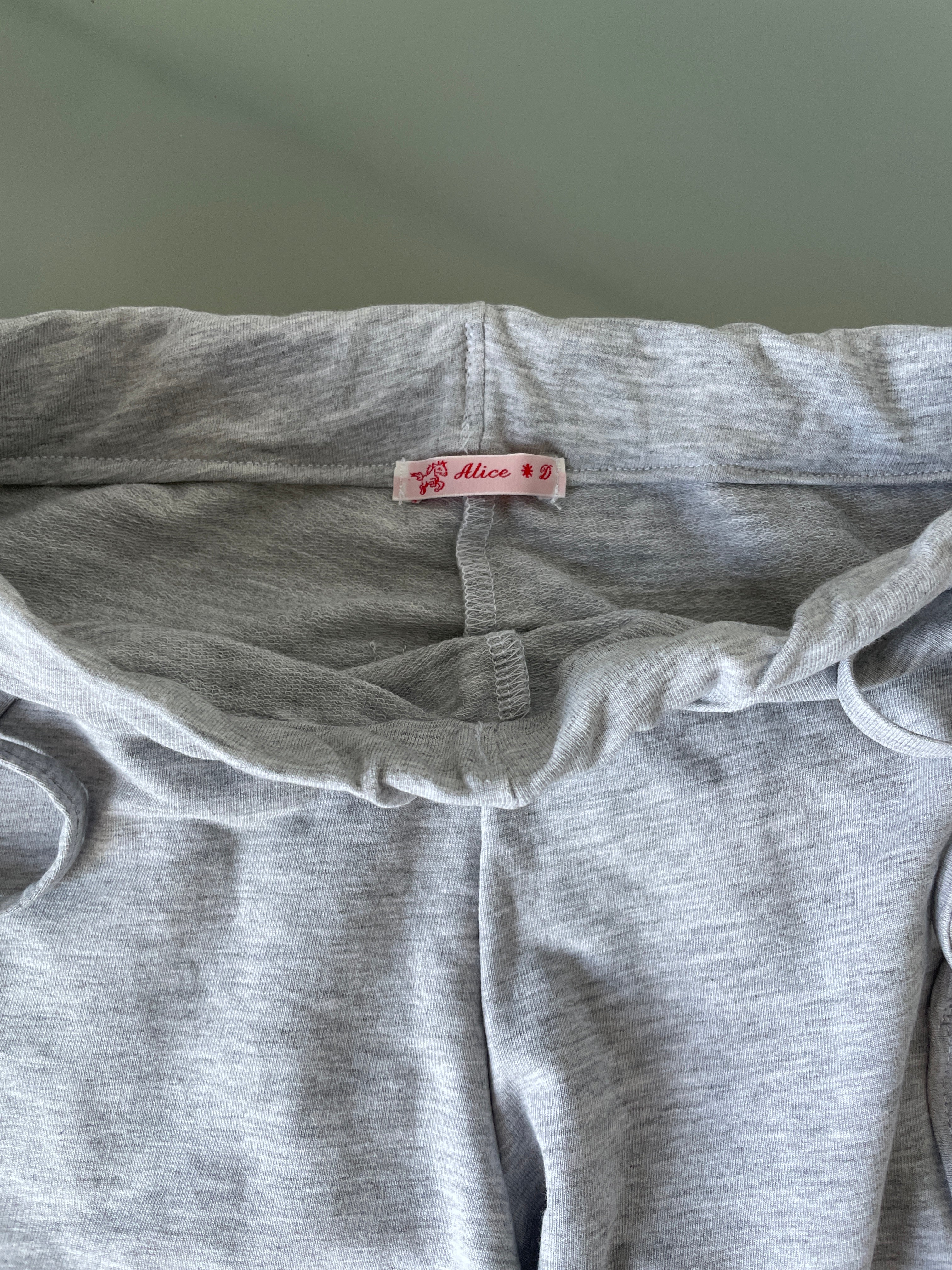 handmade grey jersey pocket cargo style slinky capri pants