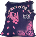 handmade bleach stencil punk asymmetrical tank