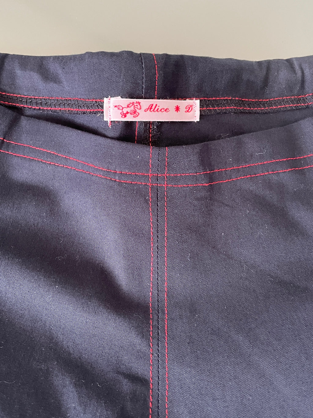 handmade matching set navy stretch baggy shorts and shirt