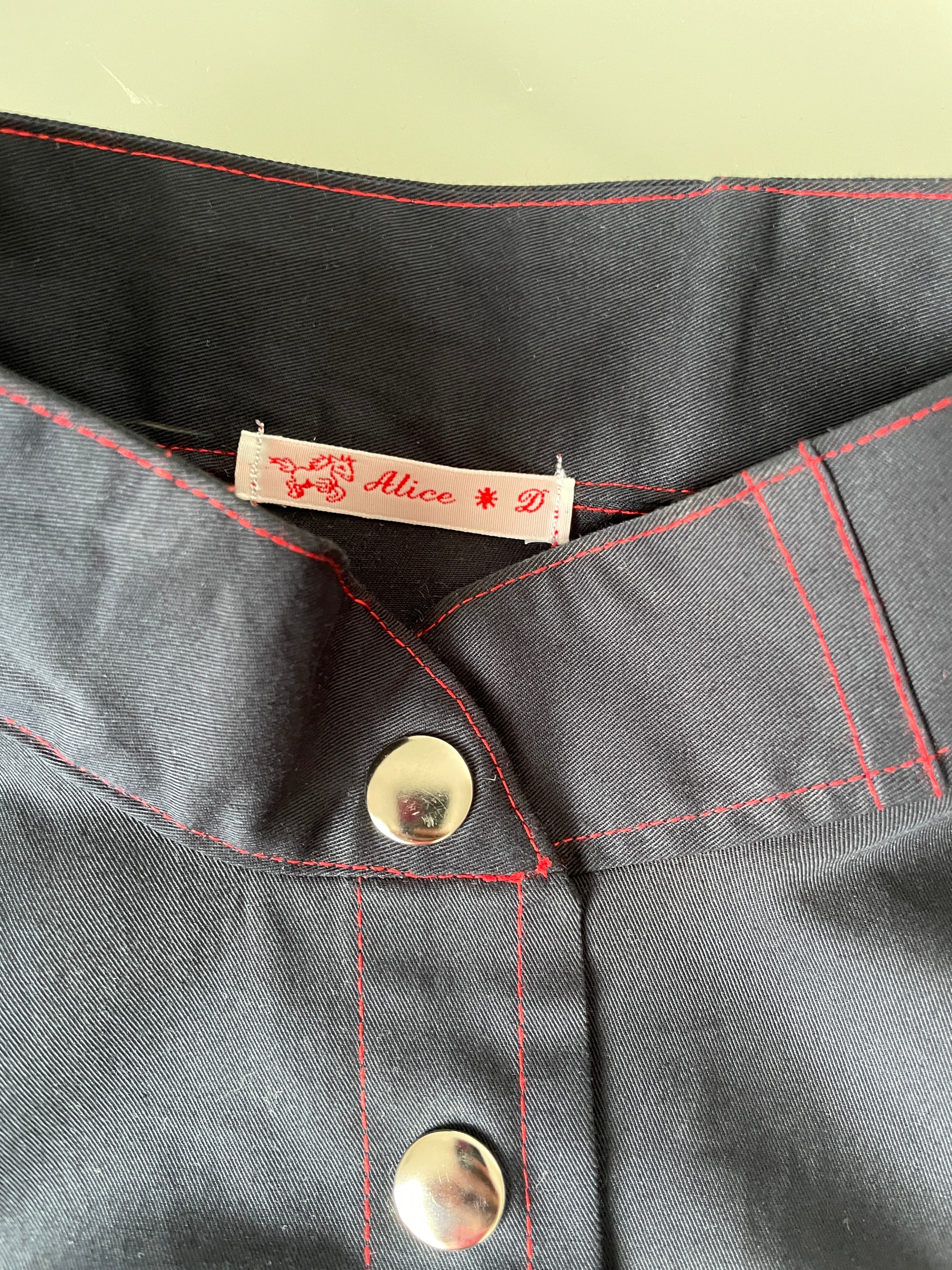 handmade matching set navy stretch baggy shorts and shirt