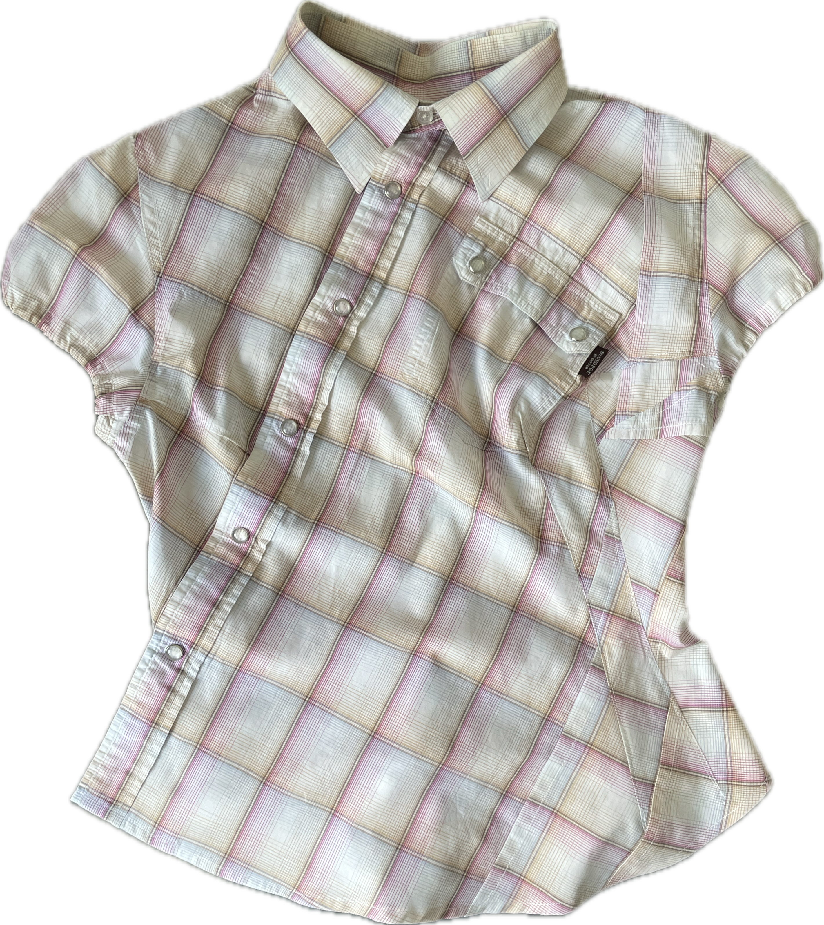 reworked vintage button up shirt with collar