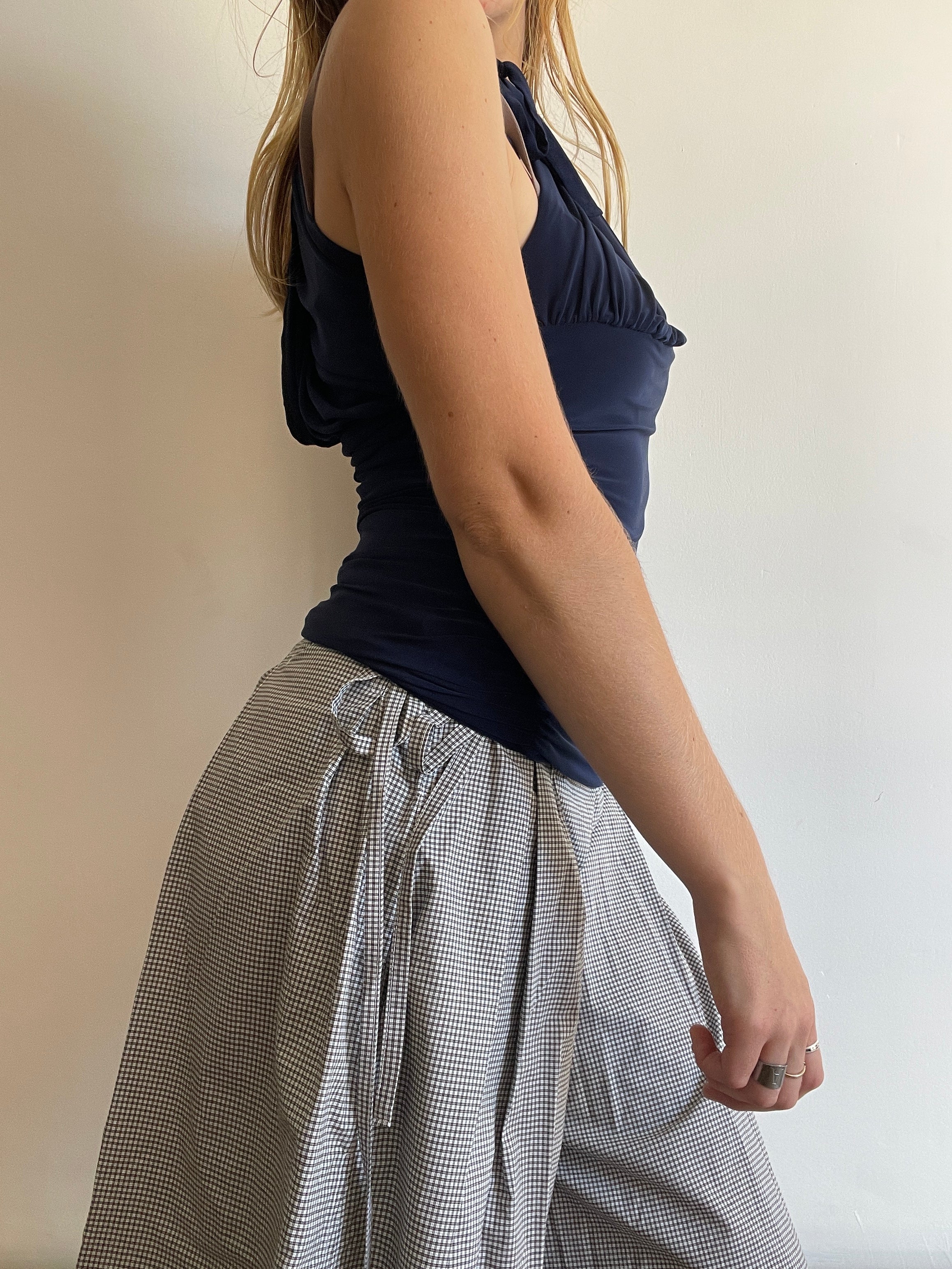 handmade slinky ruched batwing slouch multiwear top