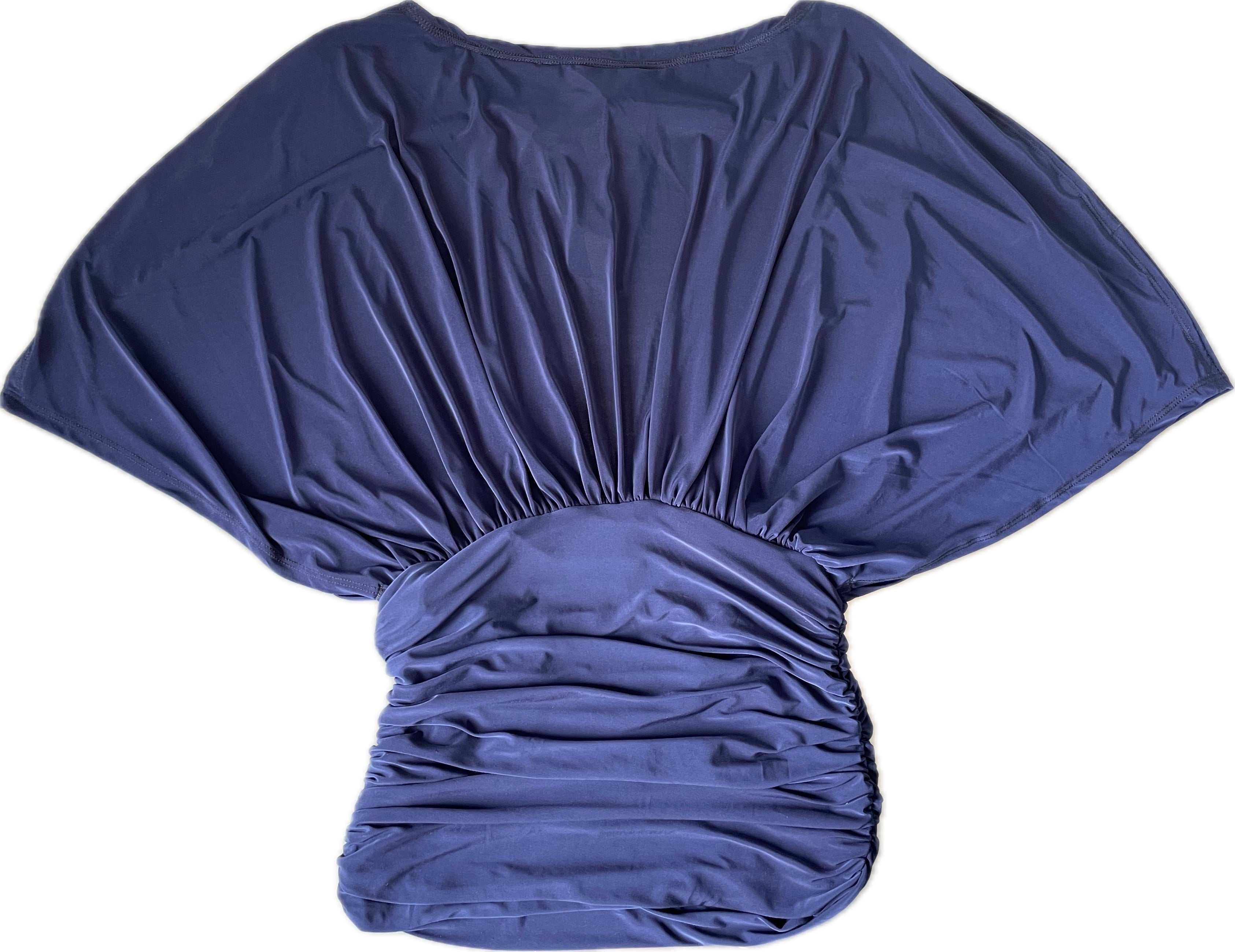 handmade slinky ruched batwing slouch multiwear top