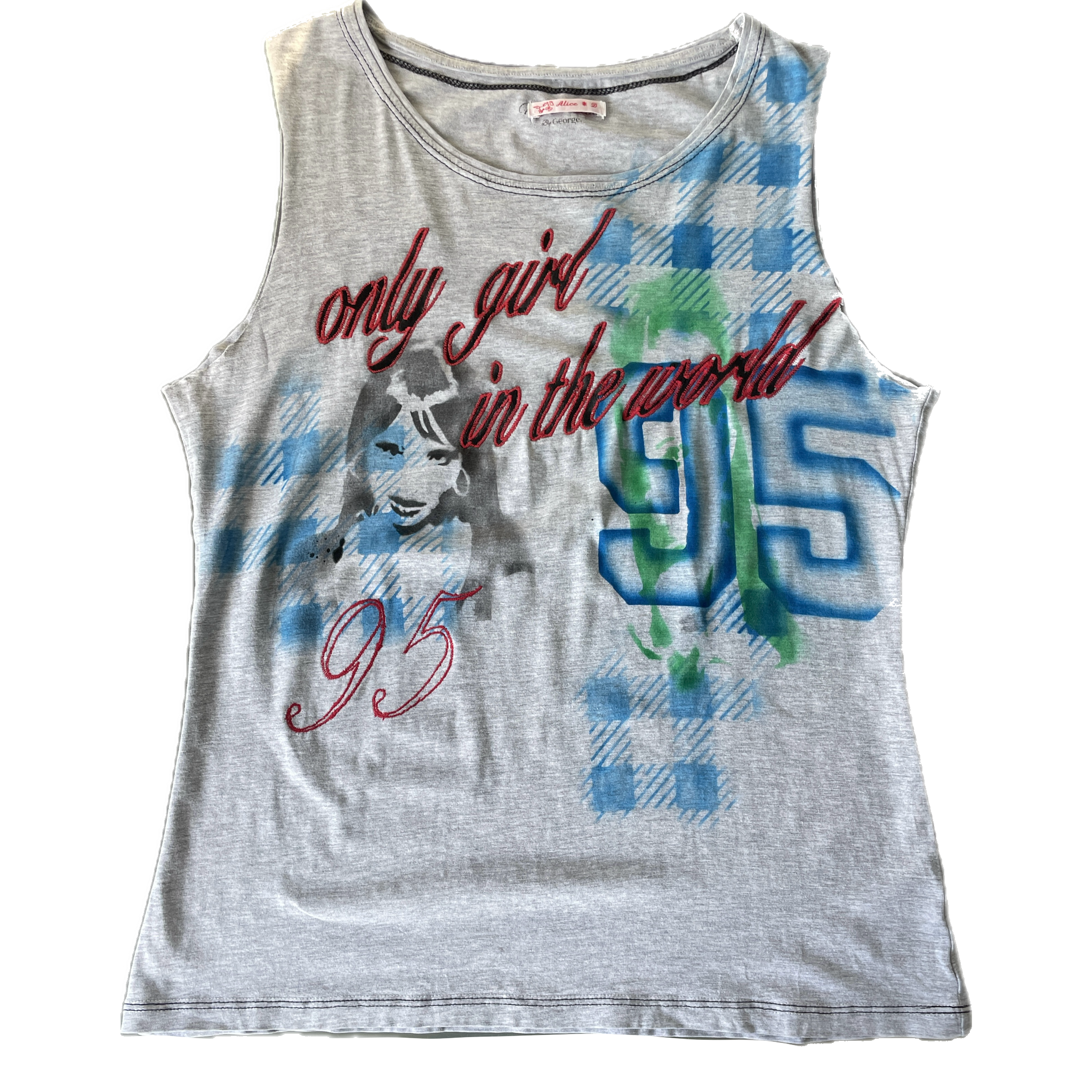 handmade airbrushed stencil only girl in the world tank top