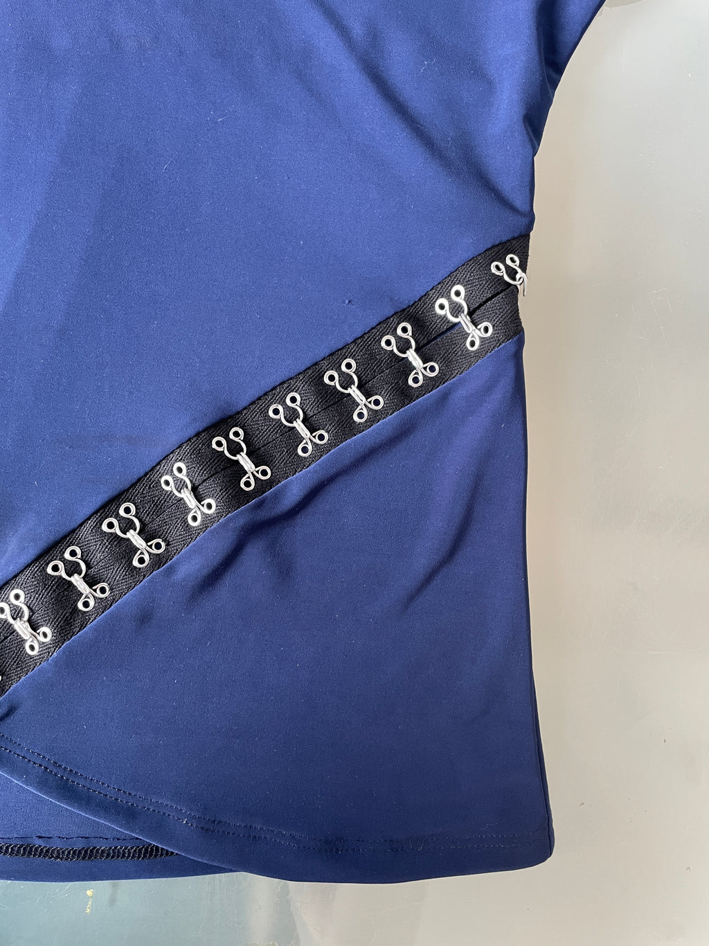 handmade slinky hook and eye asymmetrical t shirt