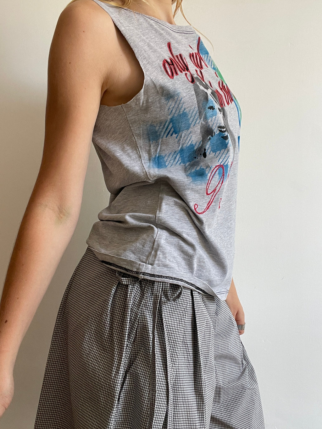 handmade airbrushed stencil only girl in the world tank top