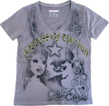 handmade airbrush stencil print embroidered tee