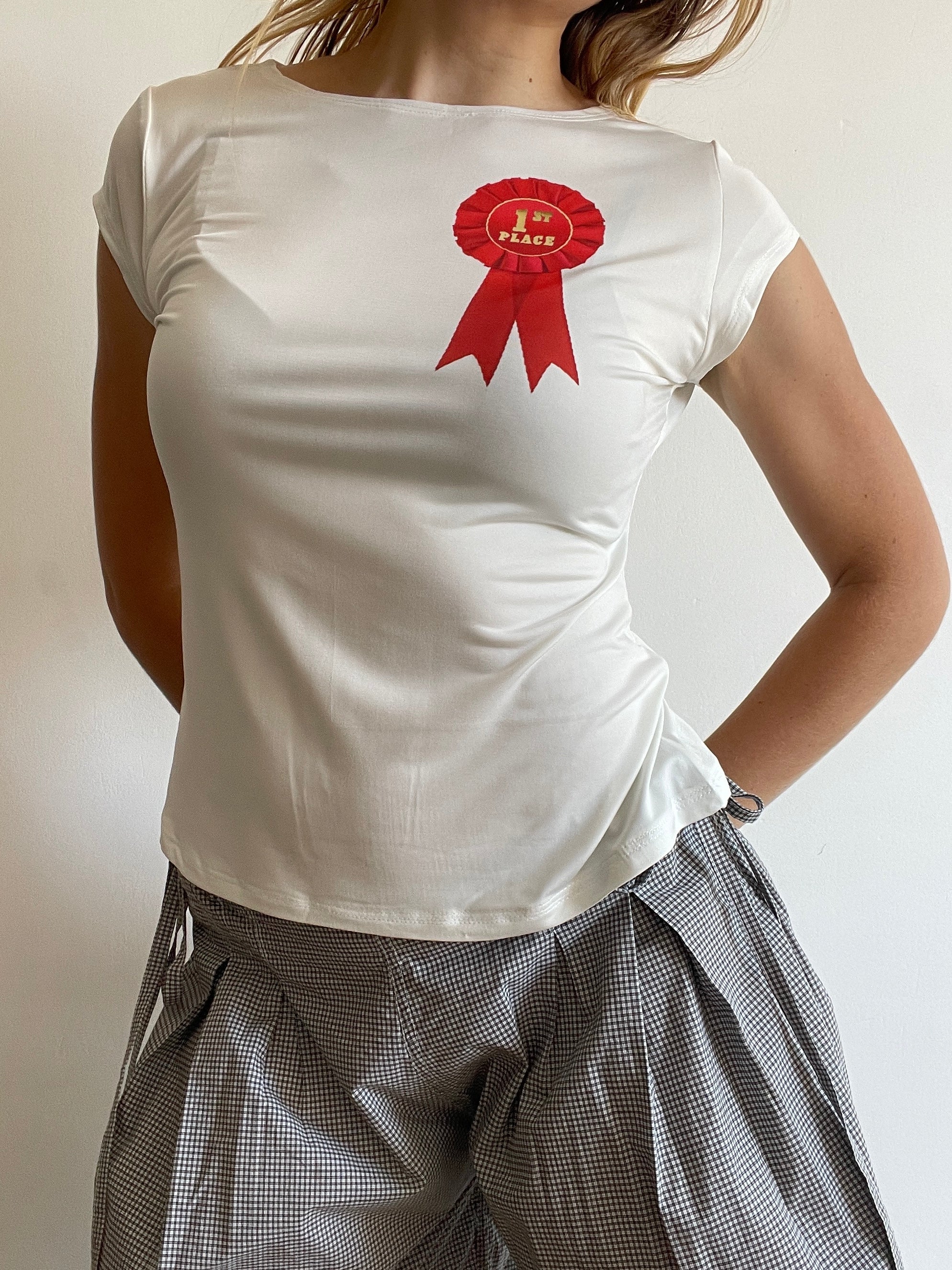 handmade 1st place graphic print baby tee