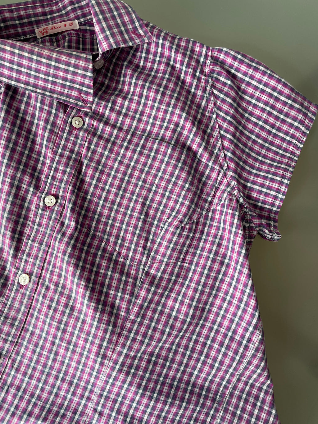 reworked back up asymetrical blouse