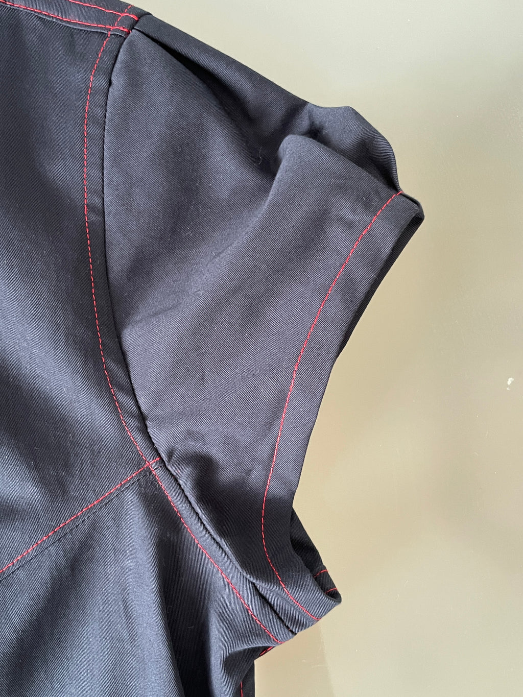 handmade matching set navy stretch baggy shorts and shirt
