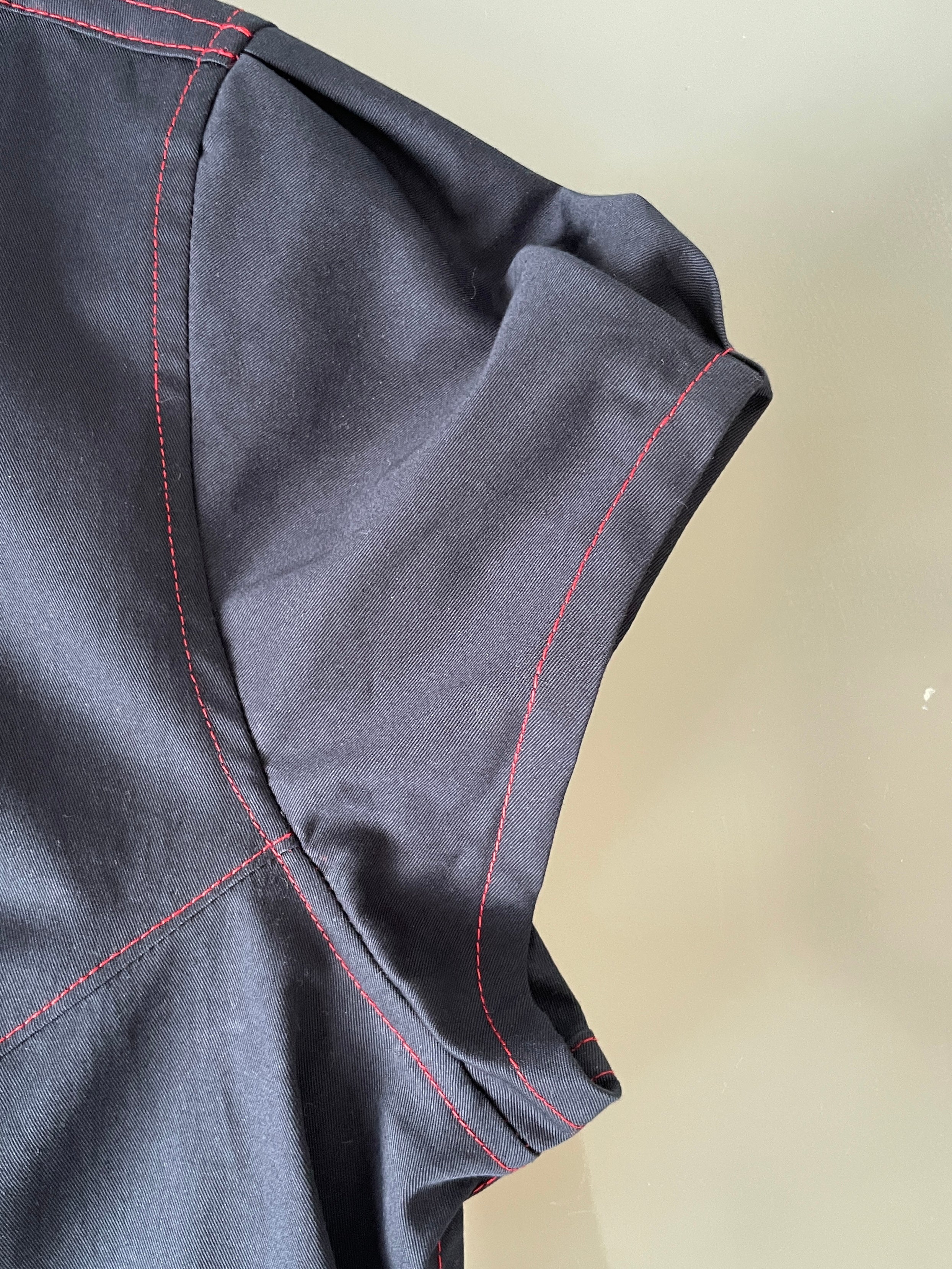 handmade matching set navy stretch baggy shorts and shirt