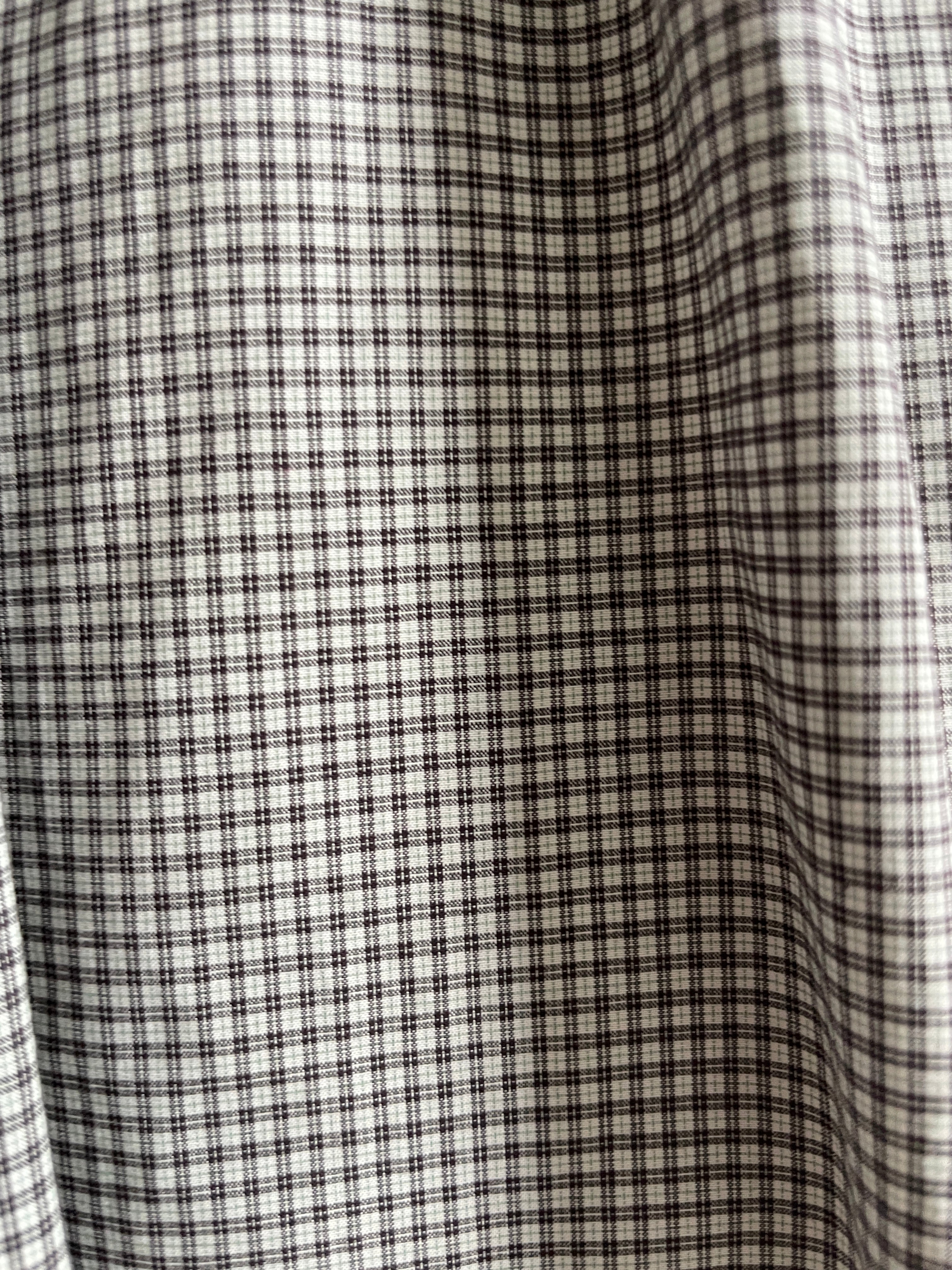 handmade pleated grey black check baggy shorts with pockets