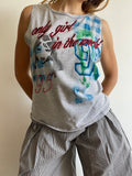 handmade airbrushed stencil only girl in the world tank top