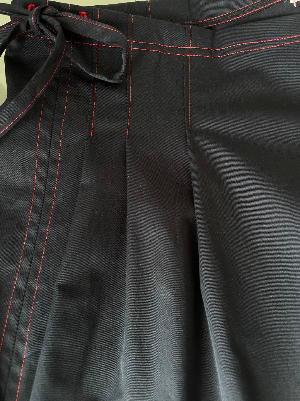 handmade matching set navy stretch baggy shorts and shirt