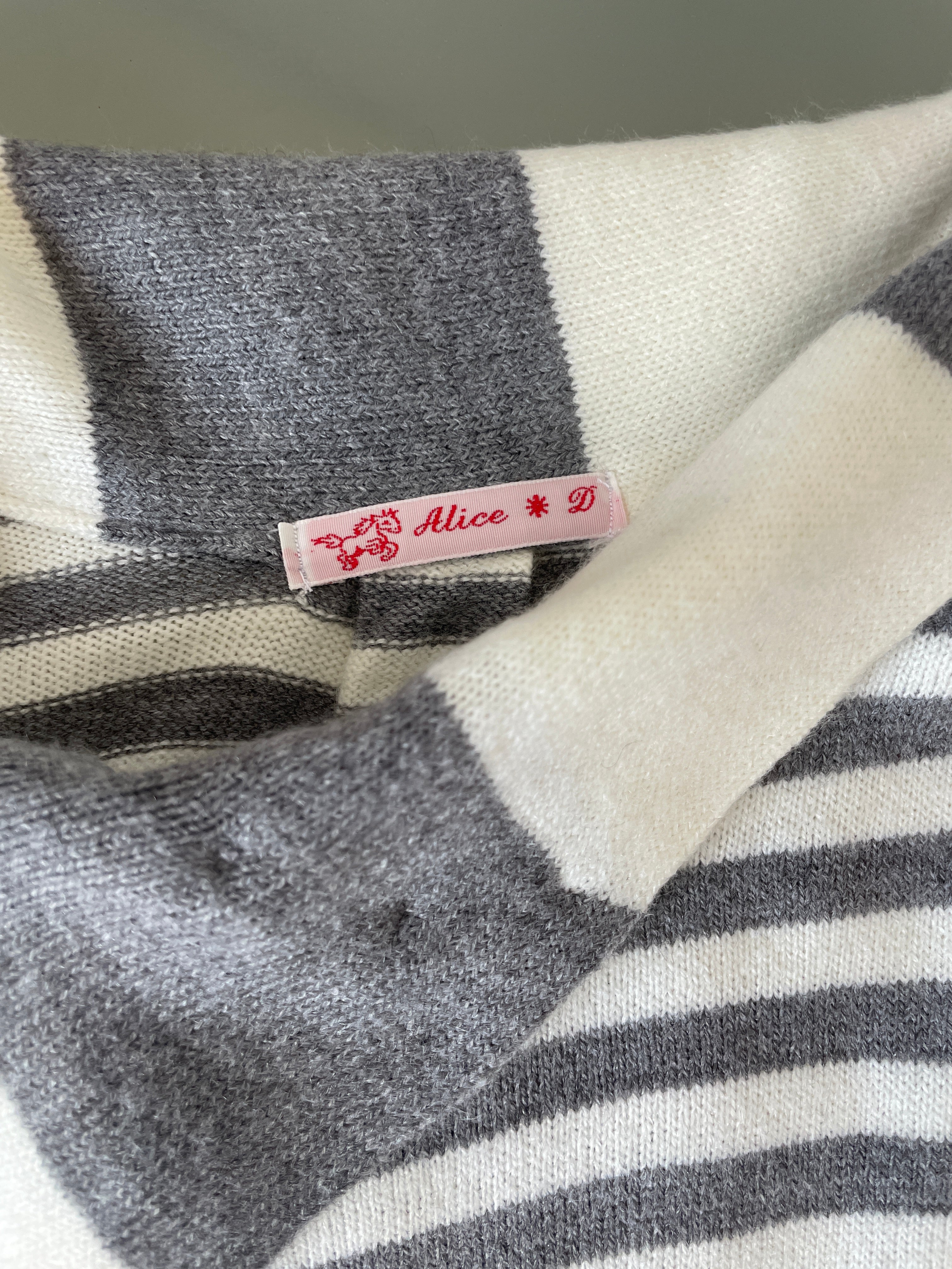 handmade contrast stripe red button up short sleeve cardigan