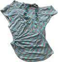handmade blue striped asymetrical top