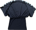 handmade black slinky button tunic