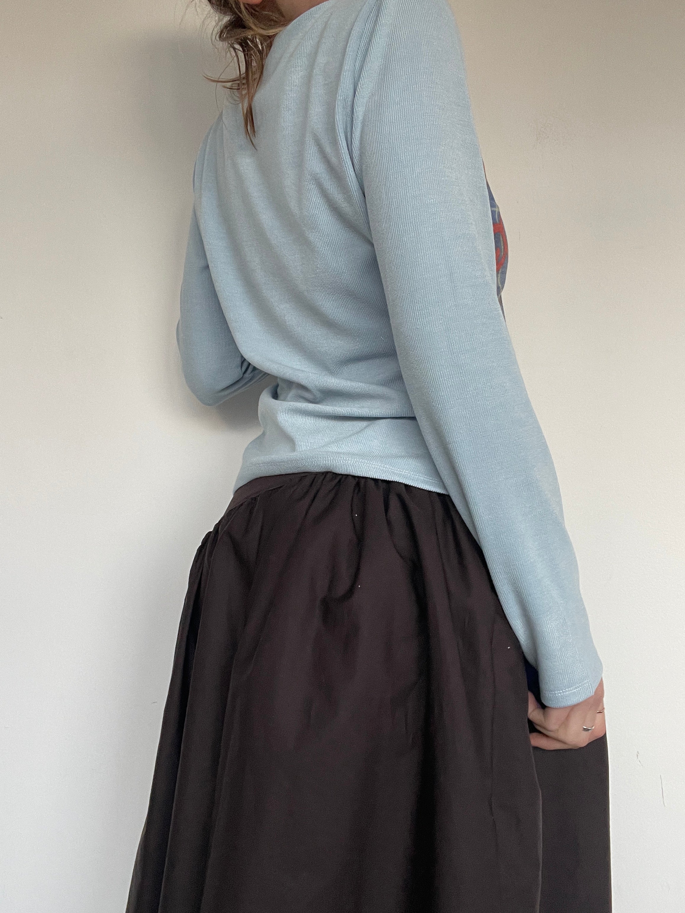 handmade digital printed tartan logo print longsleeve