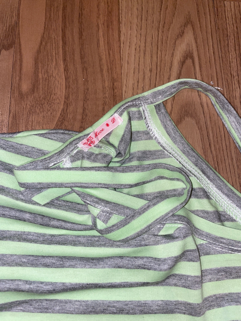 handmade off shoulder cut out tie up long sleeve