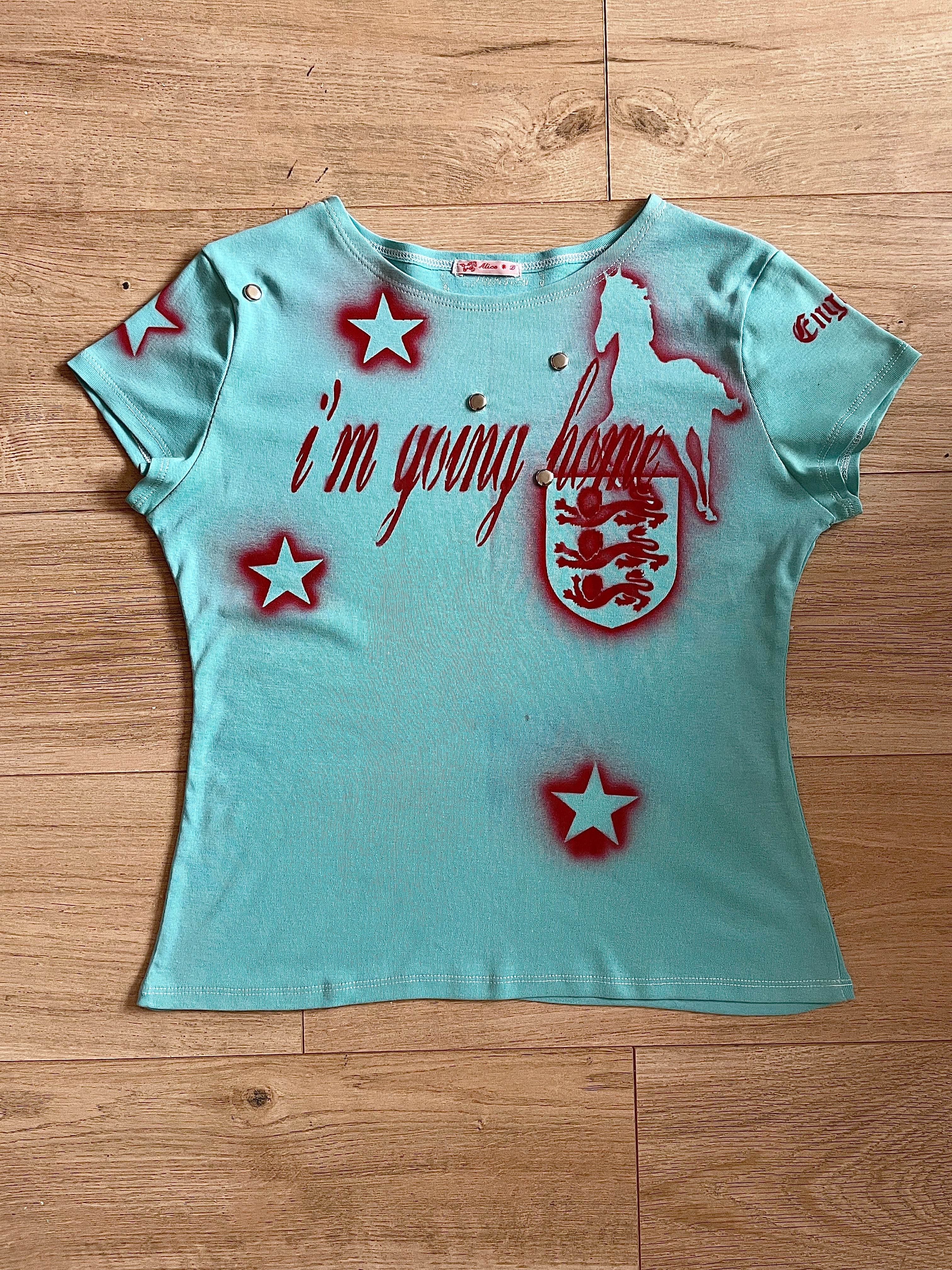 airbrush football baby tee #5
