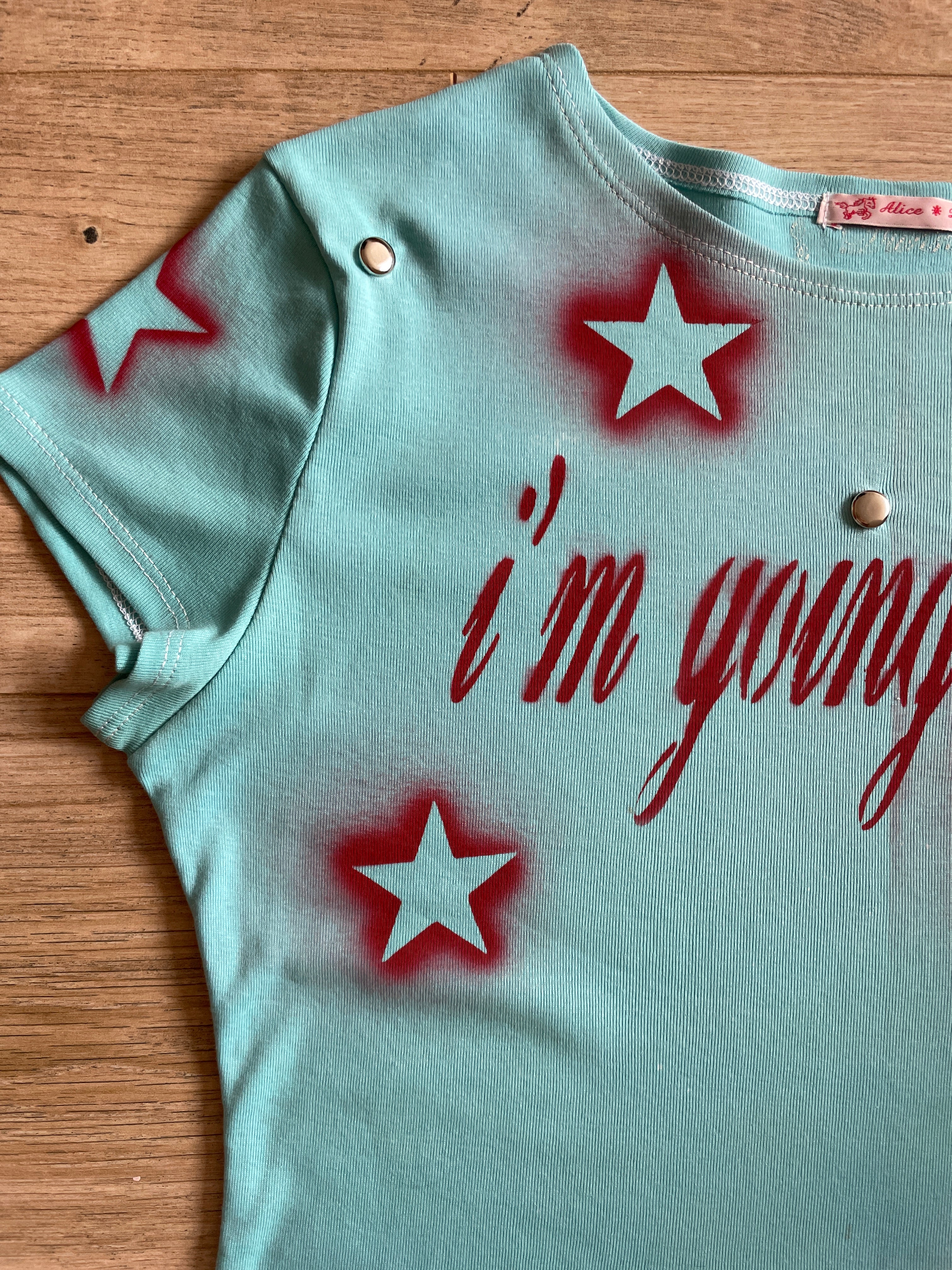 airbrush football baby tee #5
