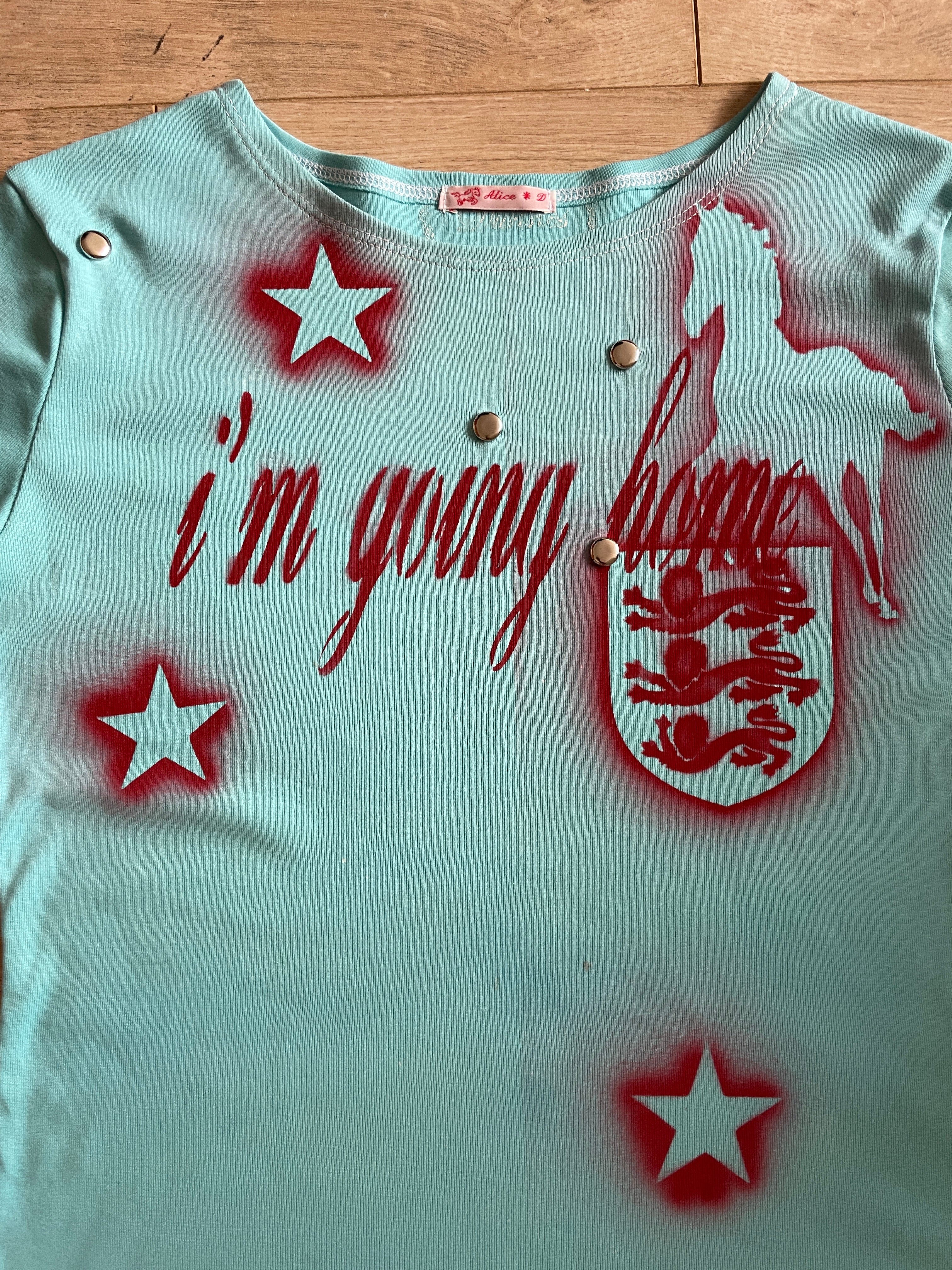 airbrush football baby tee #5