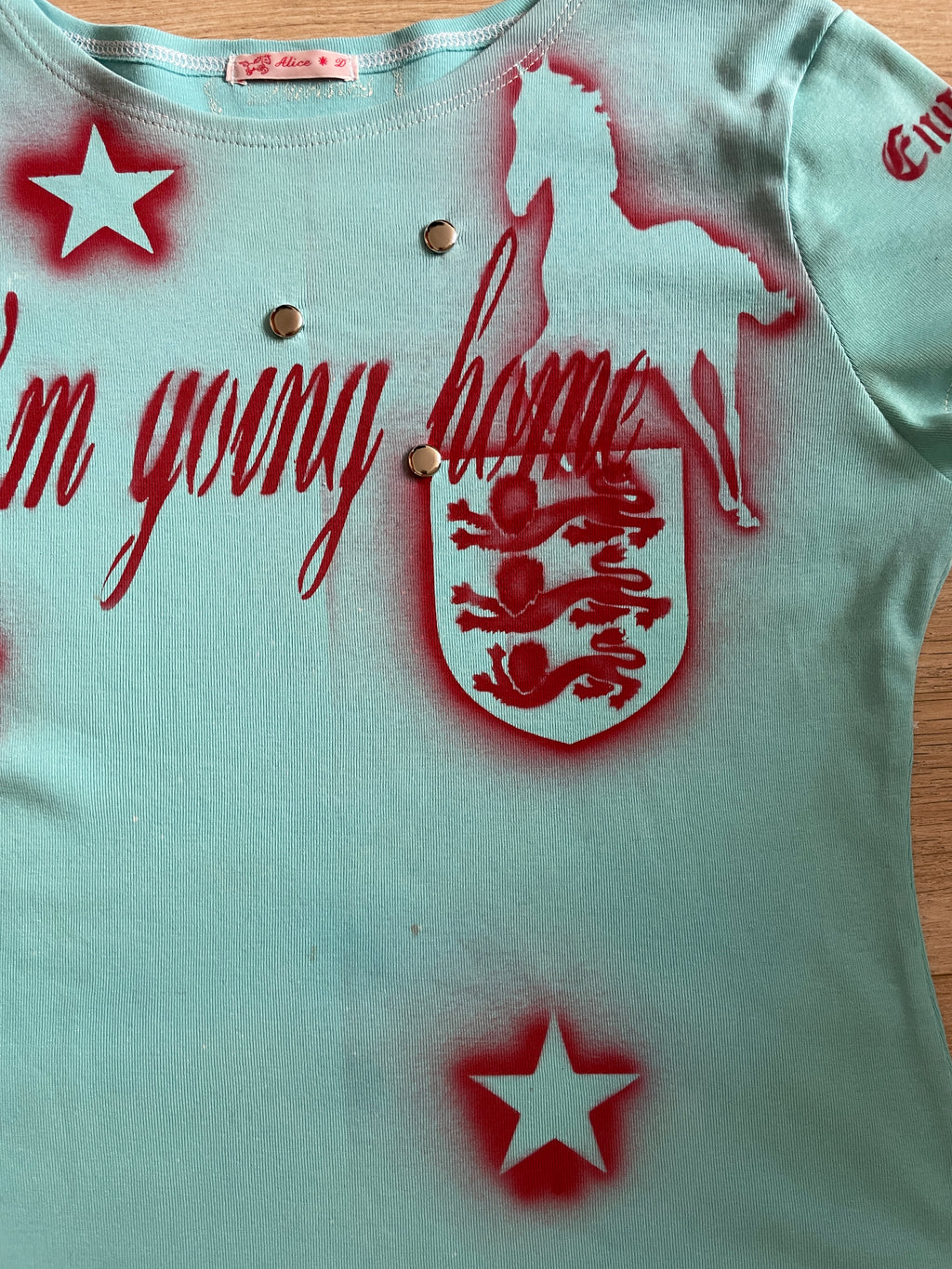 airbrush football baby tee #5