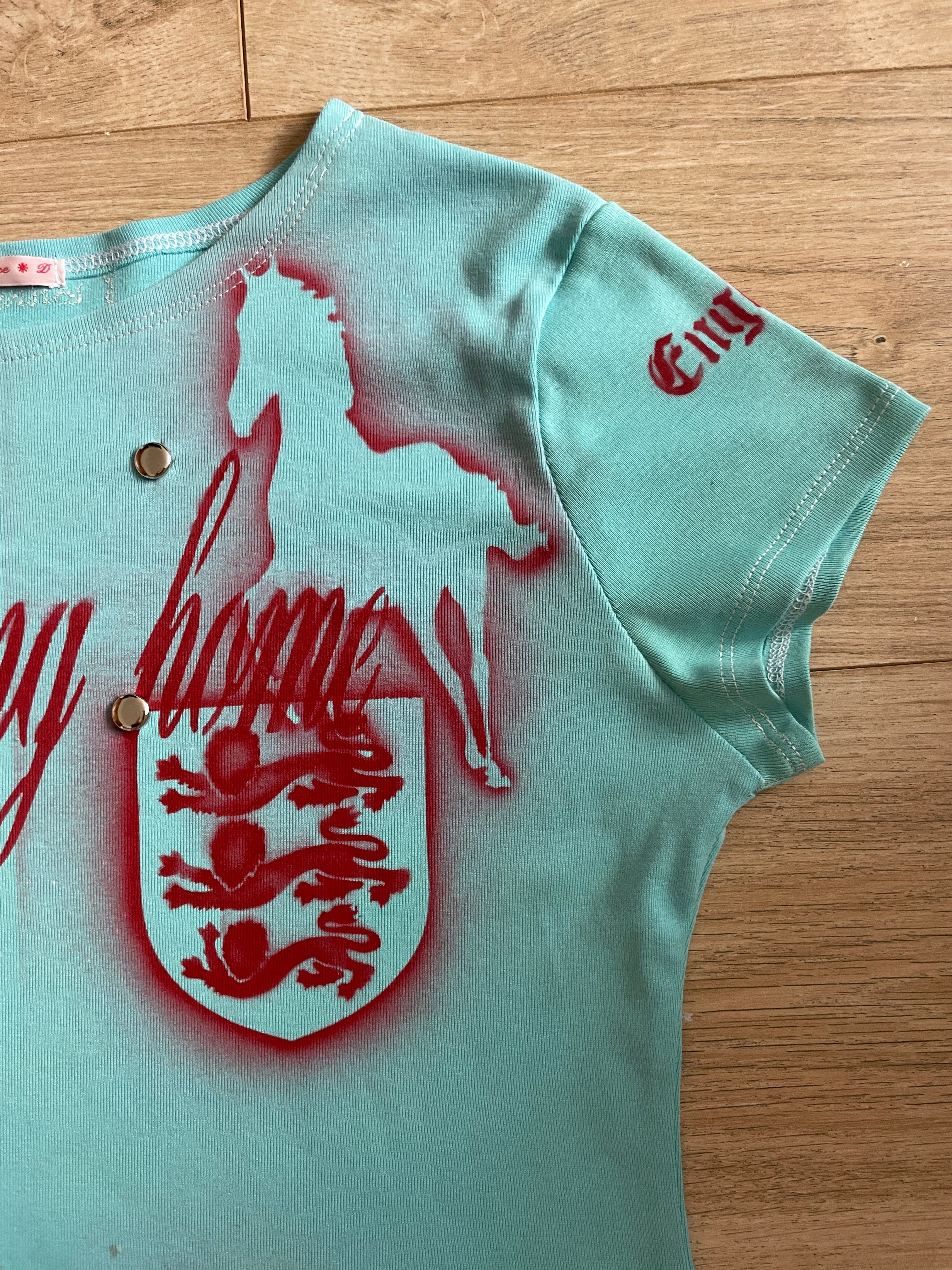 airbrush football baby tee #5