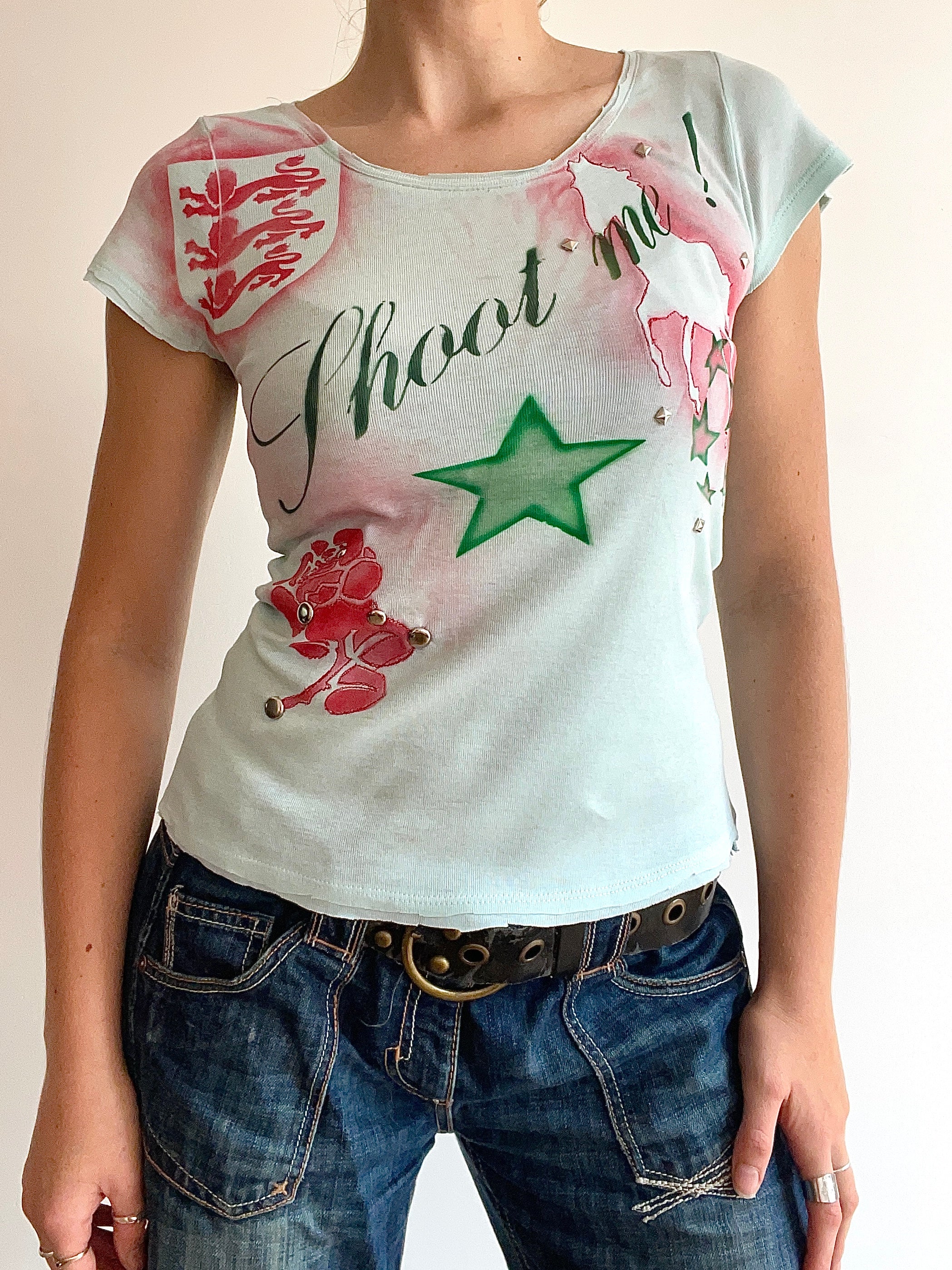 airbrush football baby tee #1