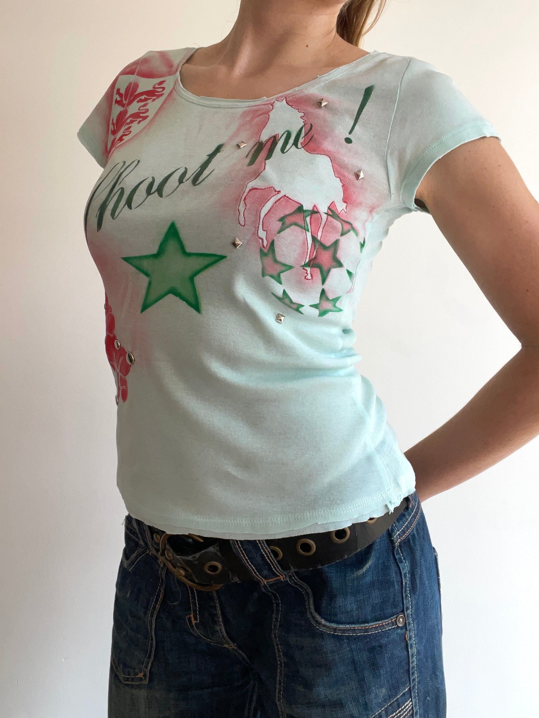 airbrush football baby tee #1