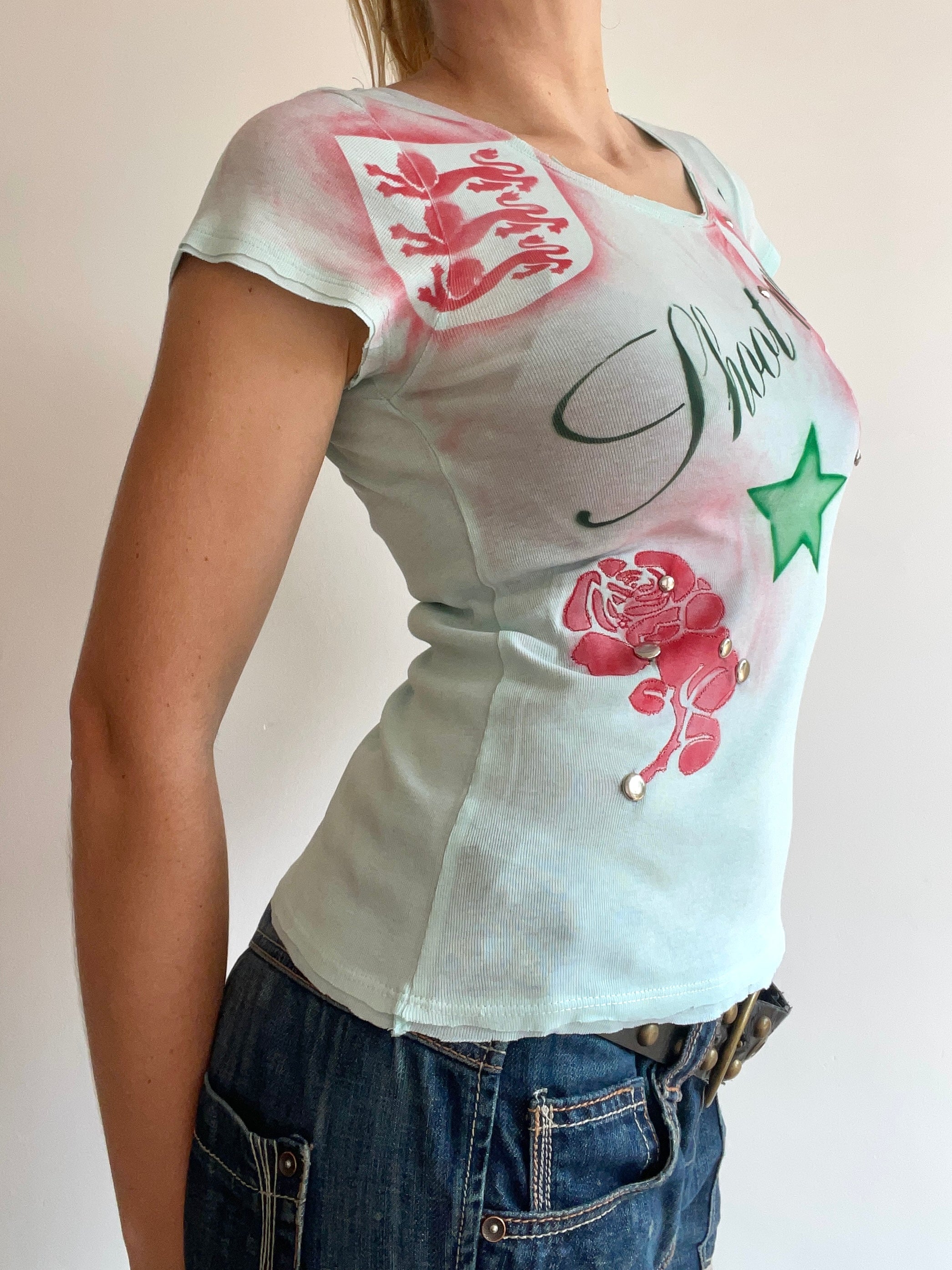 airbrush football baby tee #1