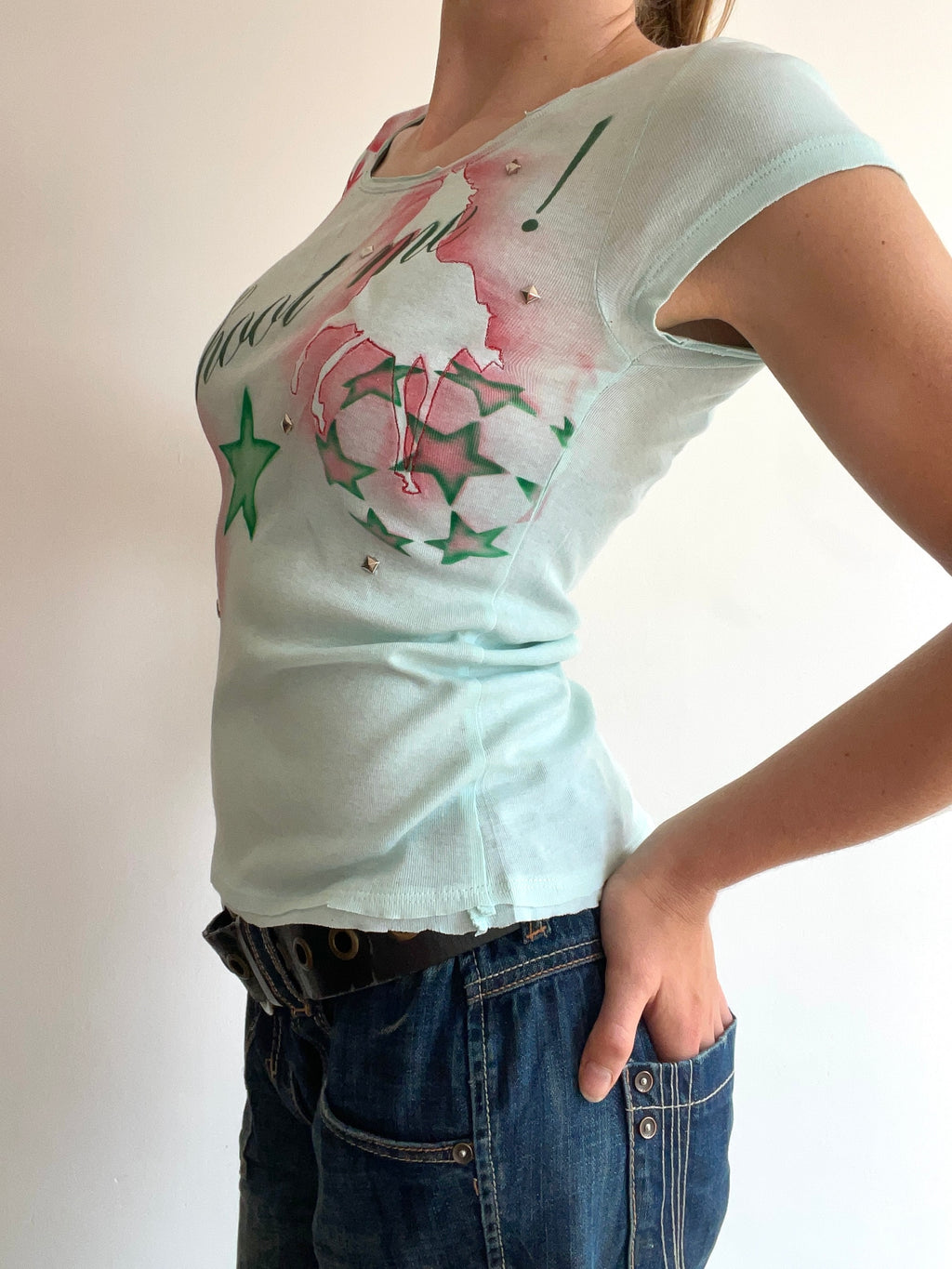 airbrush football baby tee #1