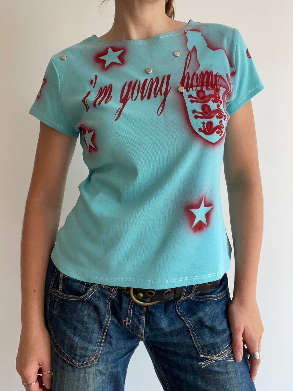 airbrush football baby tee #5