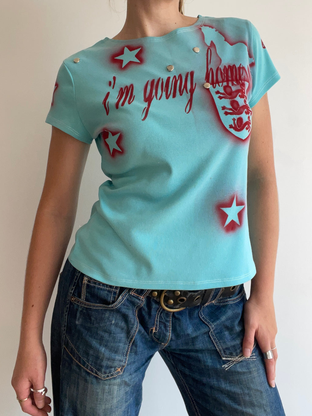 airbrush football baby tee #5