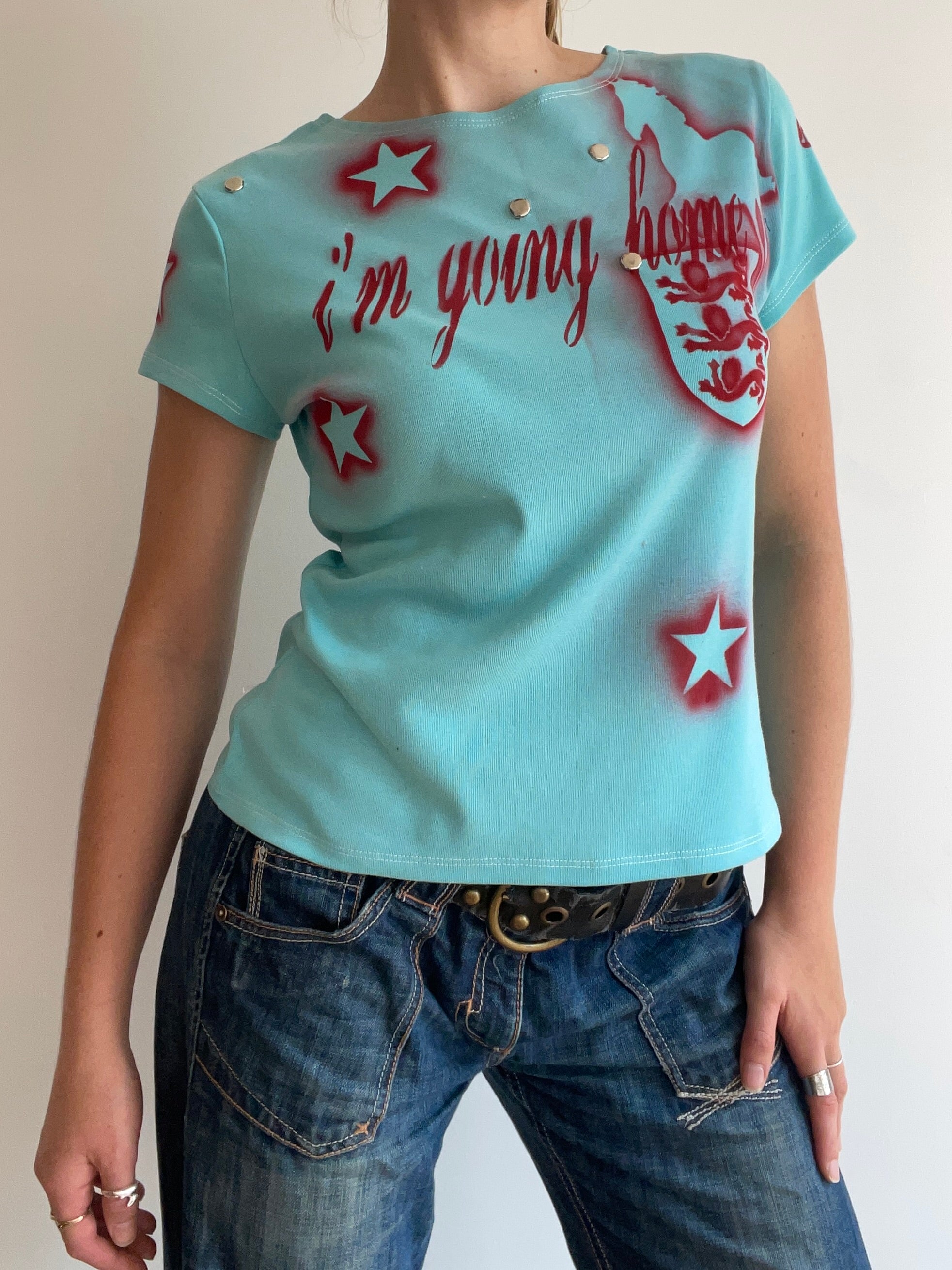 airbrush football baby tee #5